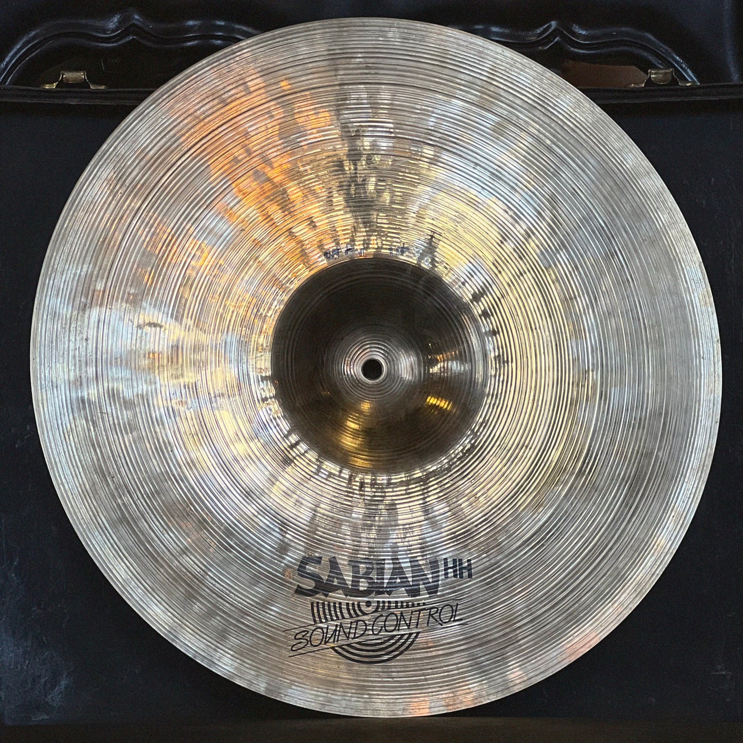 VINTAGE 1980's Sabian 18" HH High Bell Sound Control Crash-Ride Cymbal Brilliant - 1308g