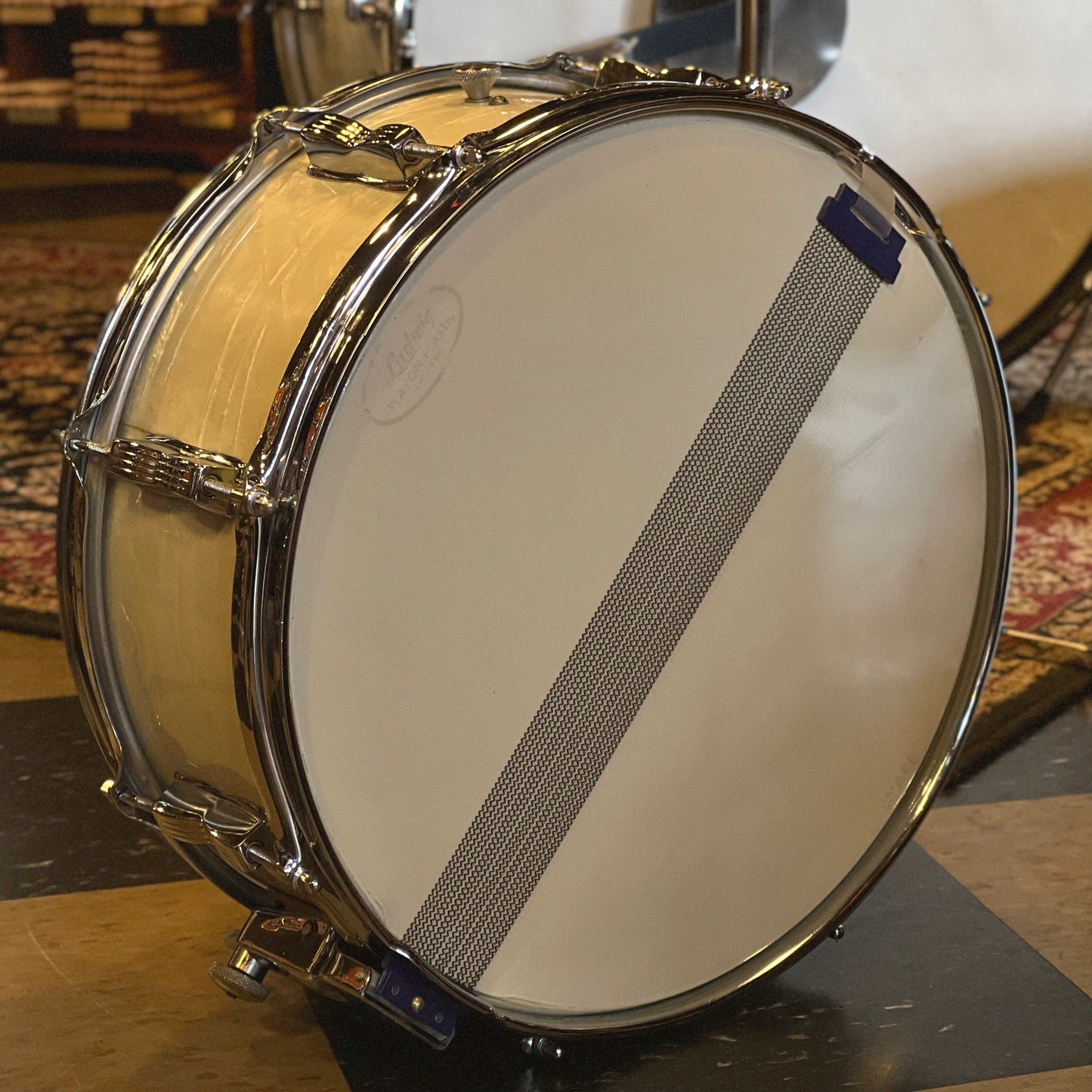 VINTAGE 1958 WFL Buddy Rich Super Classic Outfit in White Marine Pearl - 14x22, 9x13, 16x16, 5.5x14 Snare