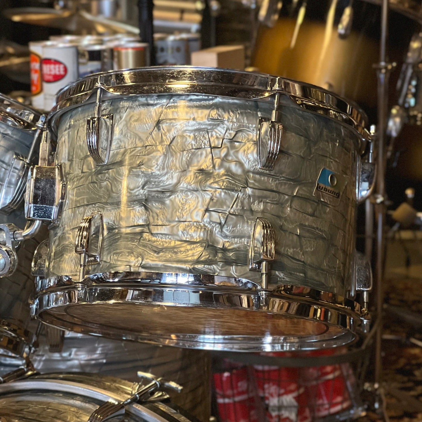 VINTAGE 1970's Ludwig "Player's Hollywood" Outfit in Sky Blue Pearl - 14x22, 8x12, 9x13, 16x16