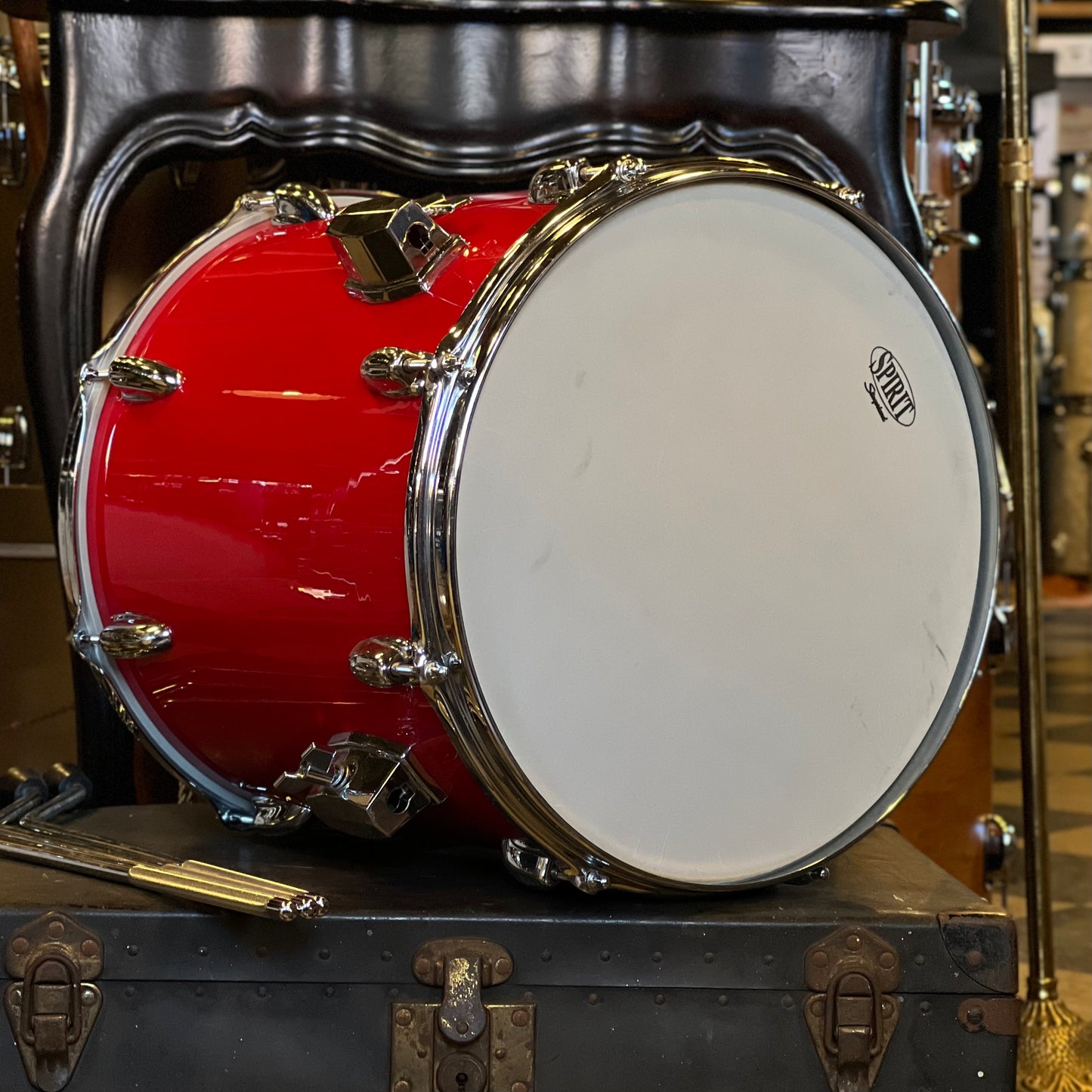 NOS 90's Slingerland Spirit 14x14 Floor Tom in Red