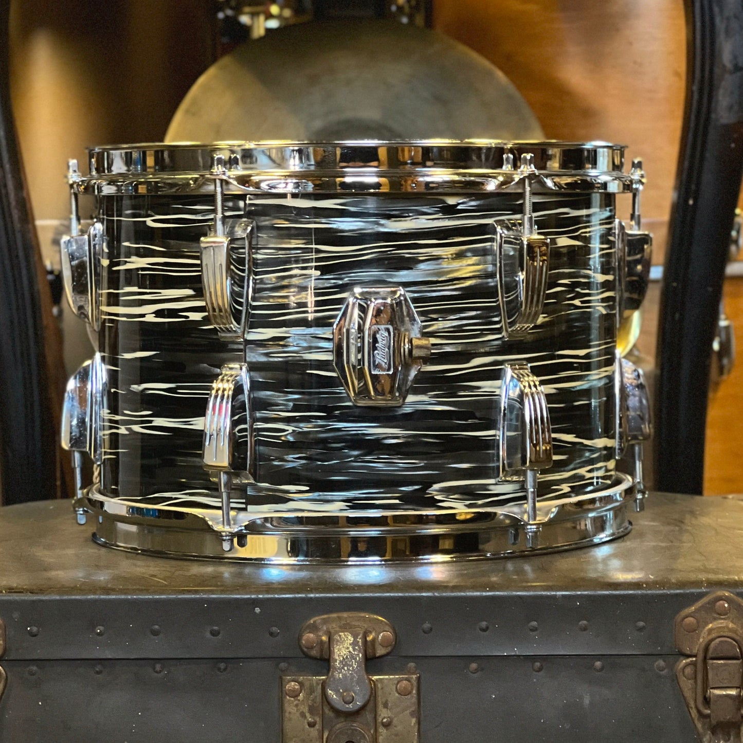 VINTAGE 1970's Ludwig 8x12 Black Oyster Tom