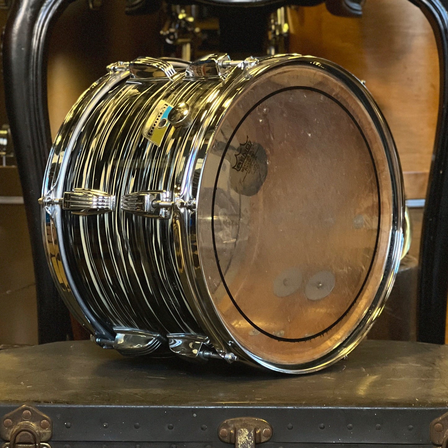 VINTAGE 1970's Ludwig 8x12 Black Oyster Tom