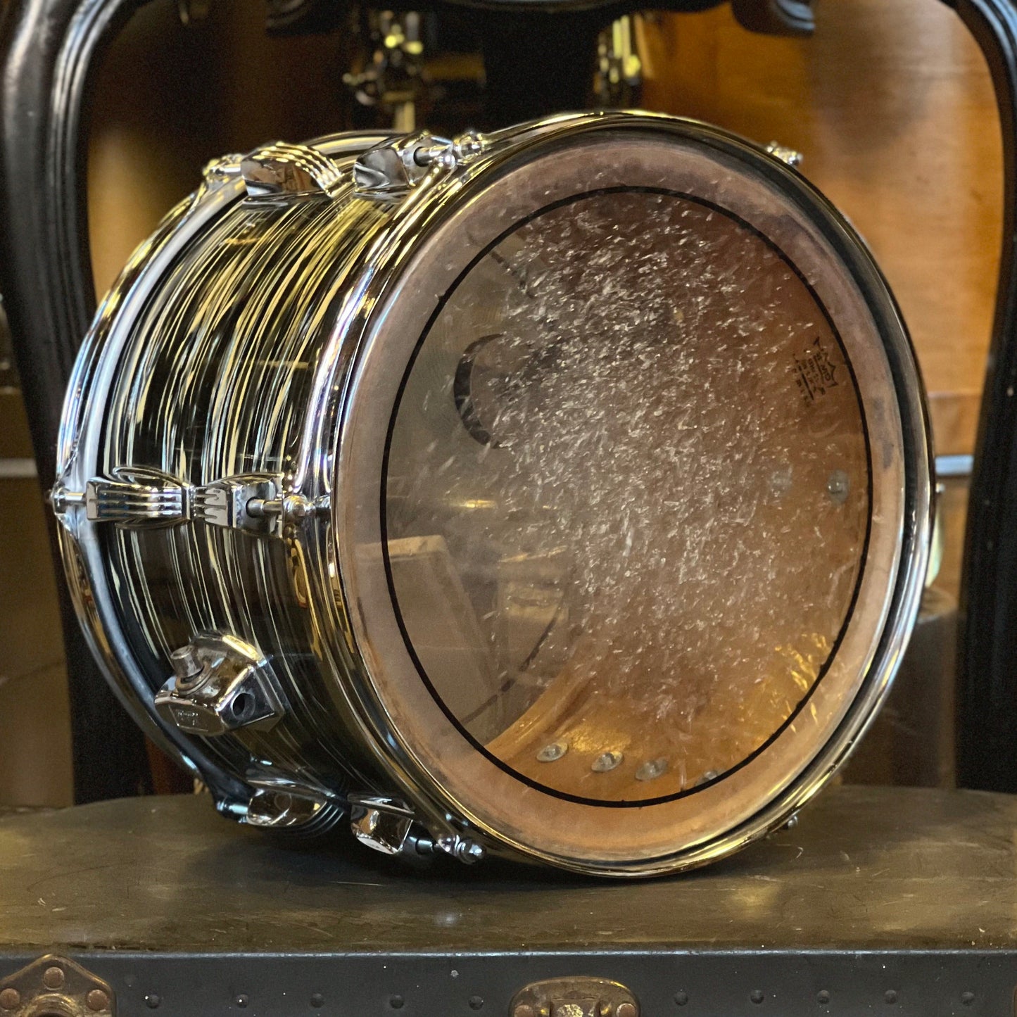 VINTAGE 1970's Ludwig 8x12 Black Oyster Tom