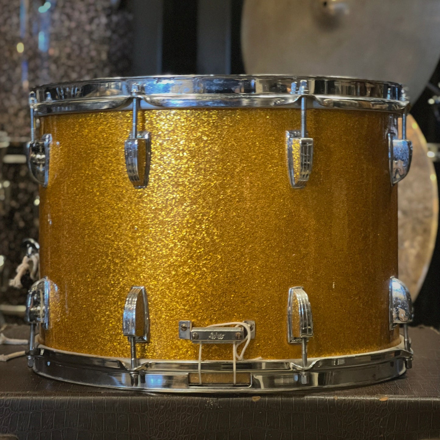 VINTAGE 1960's Ludwig 10x14 Marcher in Gold Sparkle