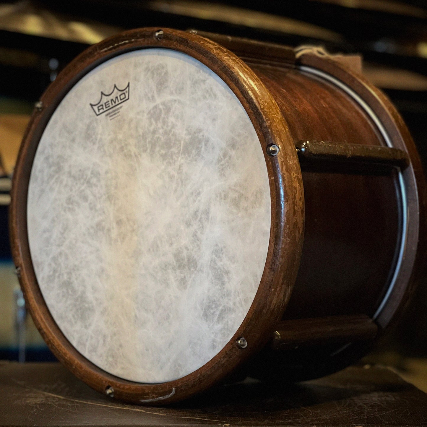VINTAGE 1940's 10x14 Ludwig & Ludwig Victory Marcher with Wooden Lugs & Hoops in Mahogany Lacquer