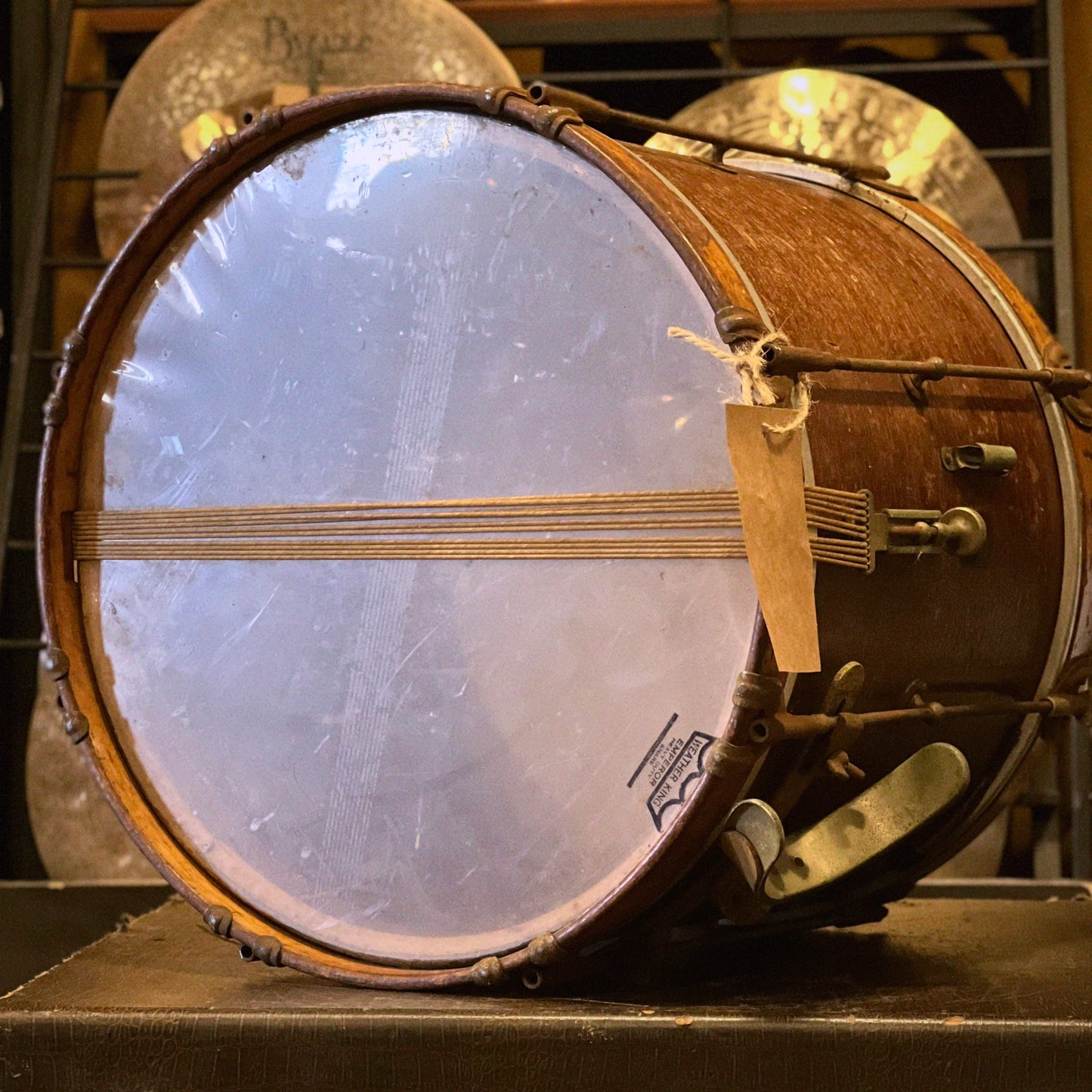 VINTAGE 1950's Leedy 12x15 Marcher in Mahogany Lacquer