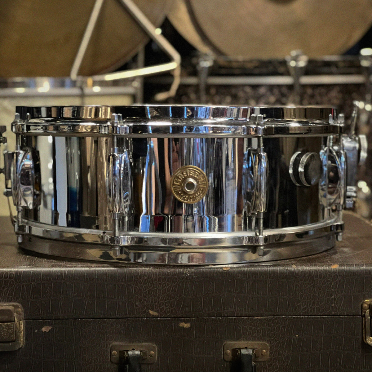 VINTAGE 1960's Gretsch 5x14 4160 Chrome over Brass 