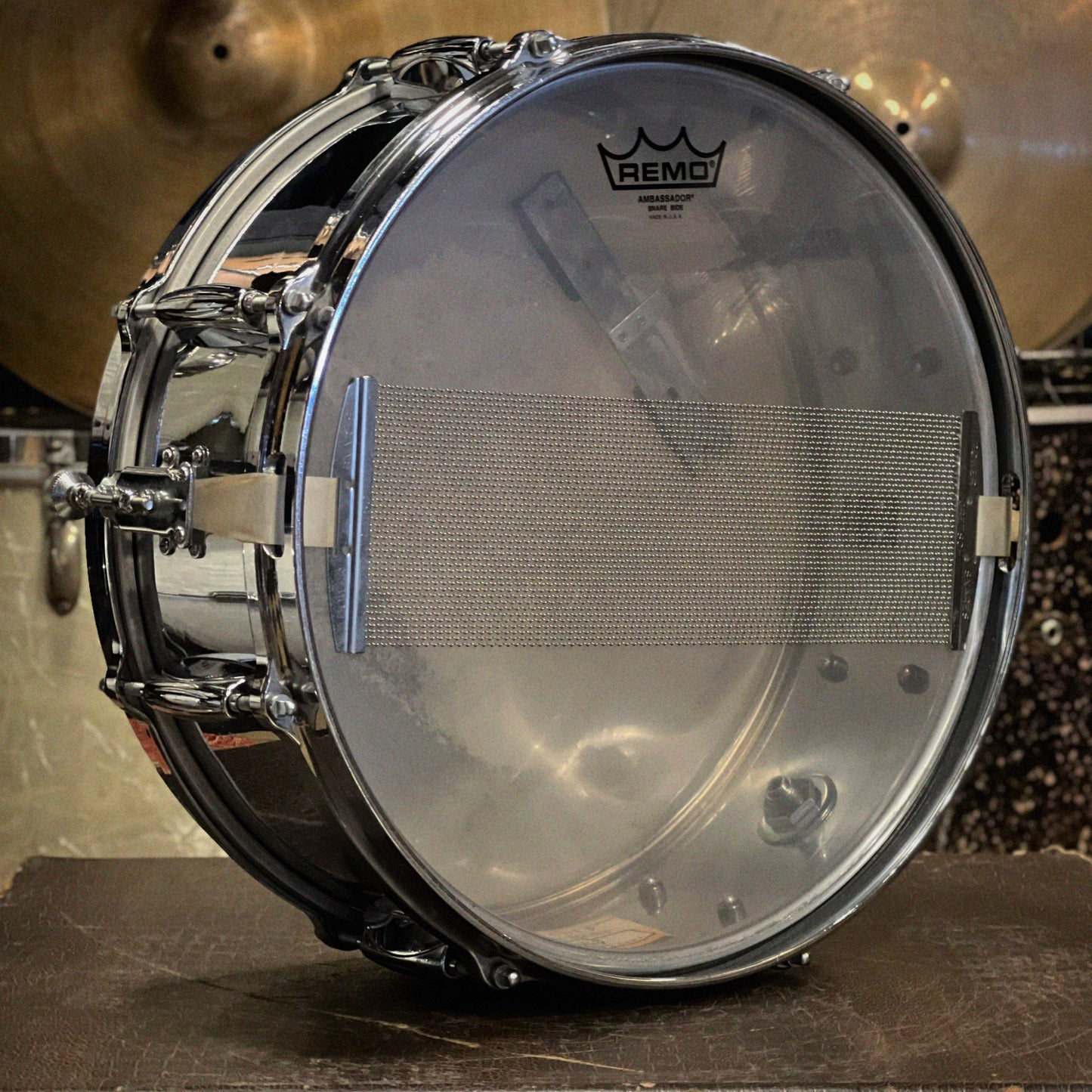 VINTAGE 1960's Gretsch 5x14 4160 Chrome over Brass "No Line" Snare Drum