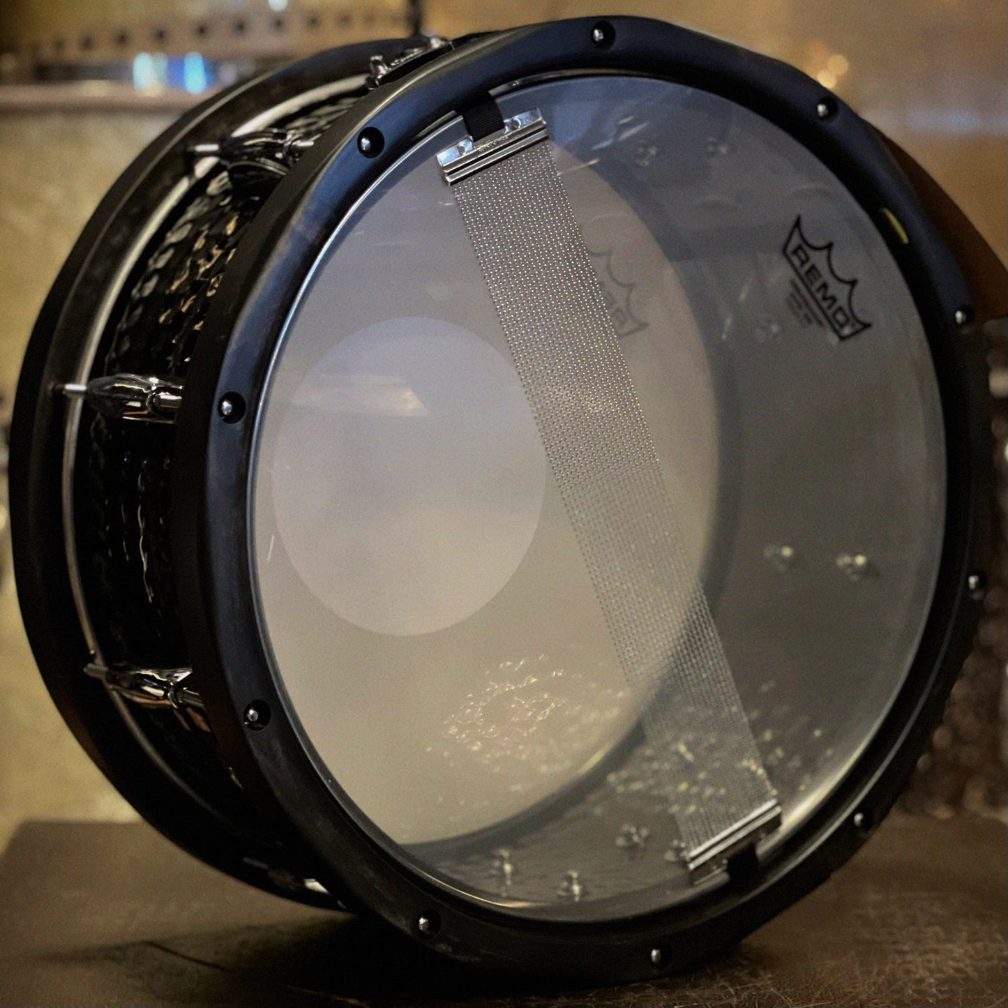 NEW Gretsch 6.5x14 Full Range Wood Hoop Hammered Black Steel Snare Drum