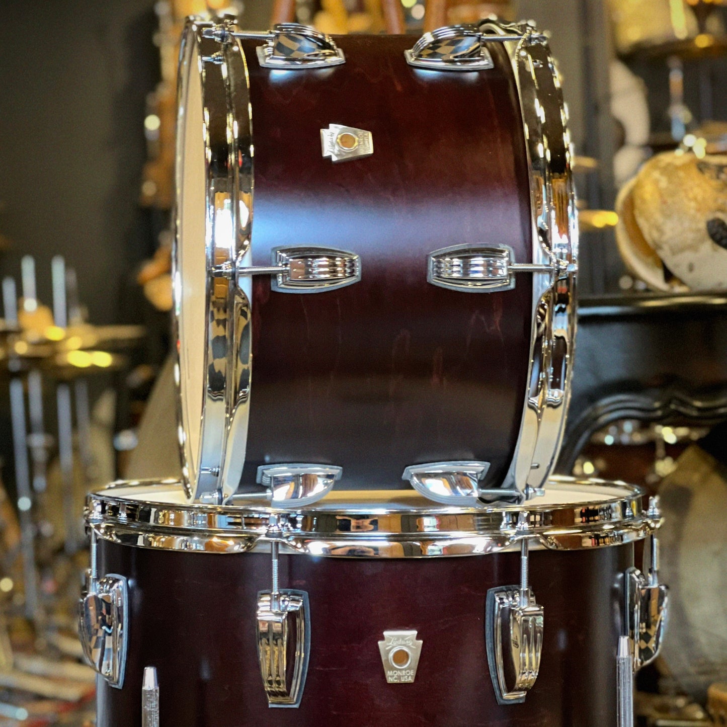 NEW Ludwig Classic Maple "Jazzette" Outfit in Satin Mahogany - 12x18, 8x12, 14x14