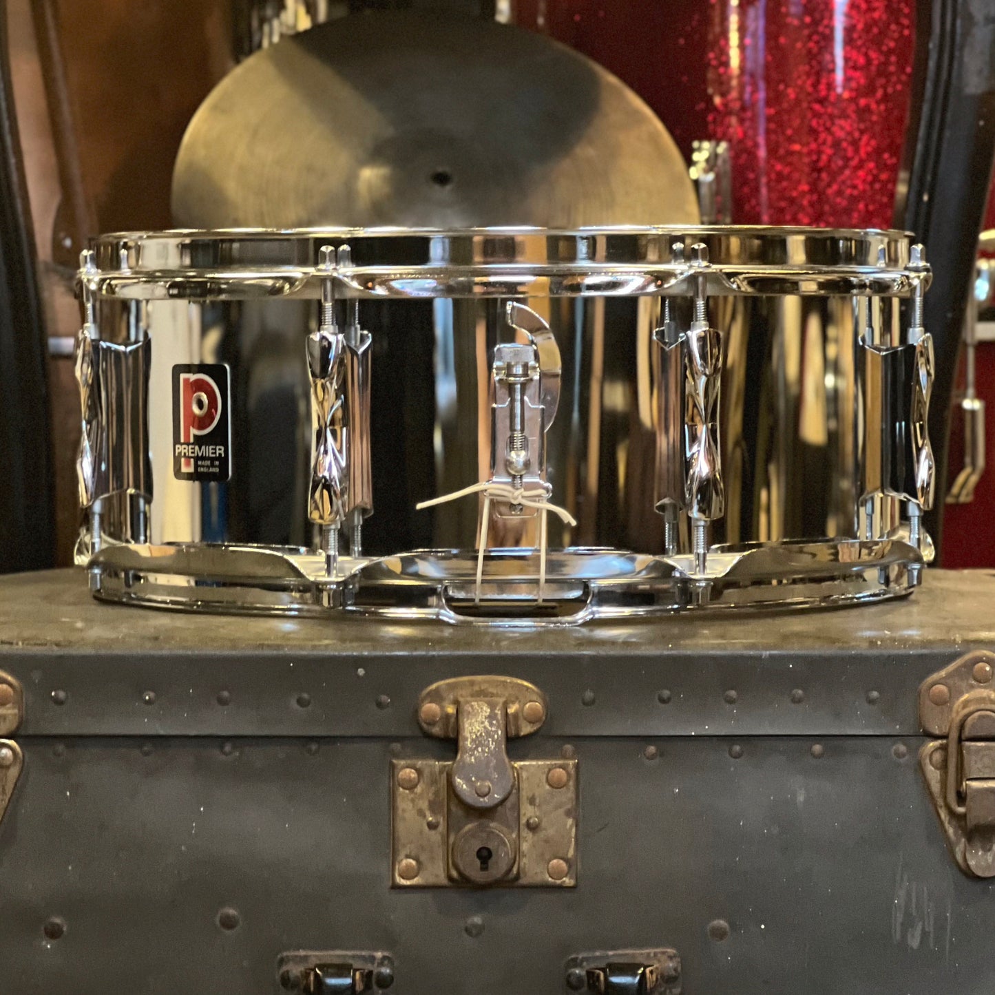 VINTAGE 1970's Premier 5x14 Chrome over Steel Snare Drum