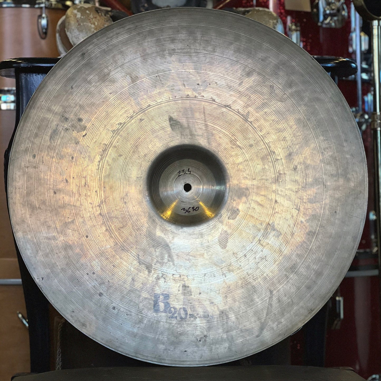 VINTAGE 1980's Sabian B20 23.5" Ride Cymbal - 3630