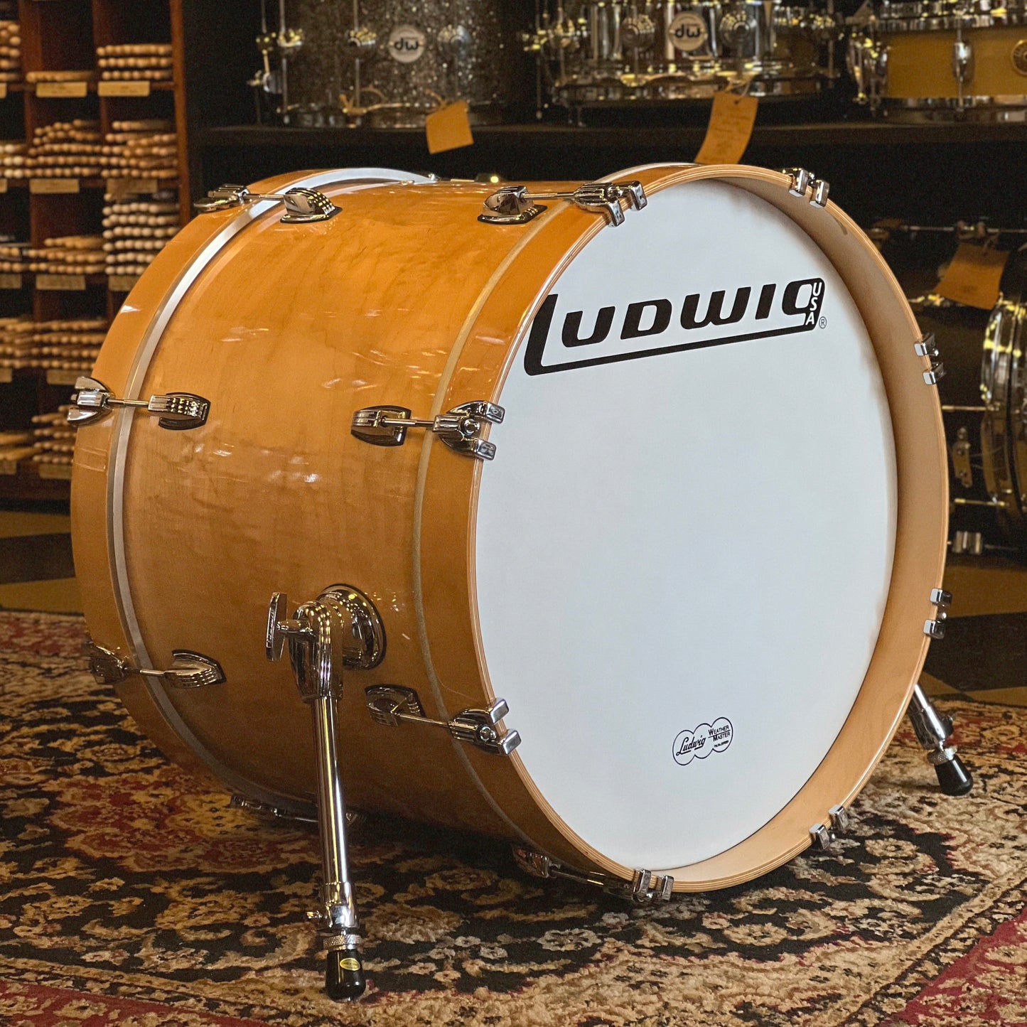 USED LUDWIG 1990's Classic Downbeat Outfit In Gloss Natural - 14x20, 8x12, 14x14