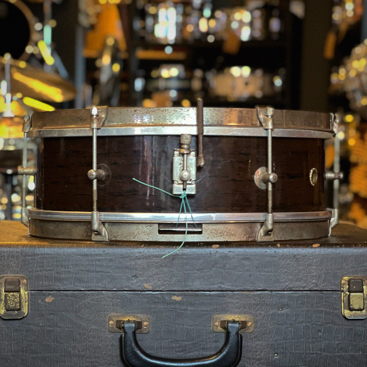 VINTAGE 1960's Kent 5x14 Single Tension Snare Drum in Mahogany Gloss