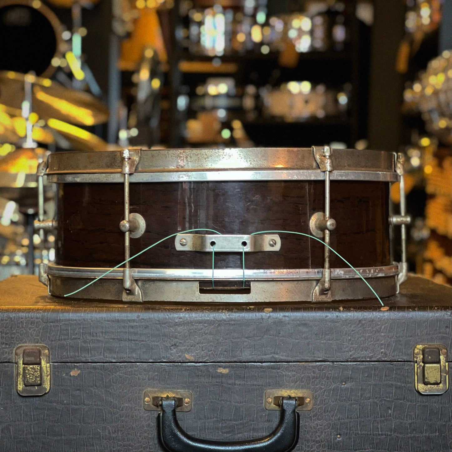 VINTAGE 1960's Kent 5x14 Single Tension Snare Drum in Mahogany Gloss