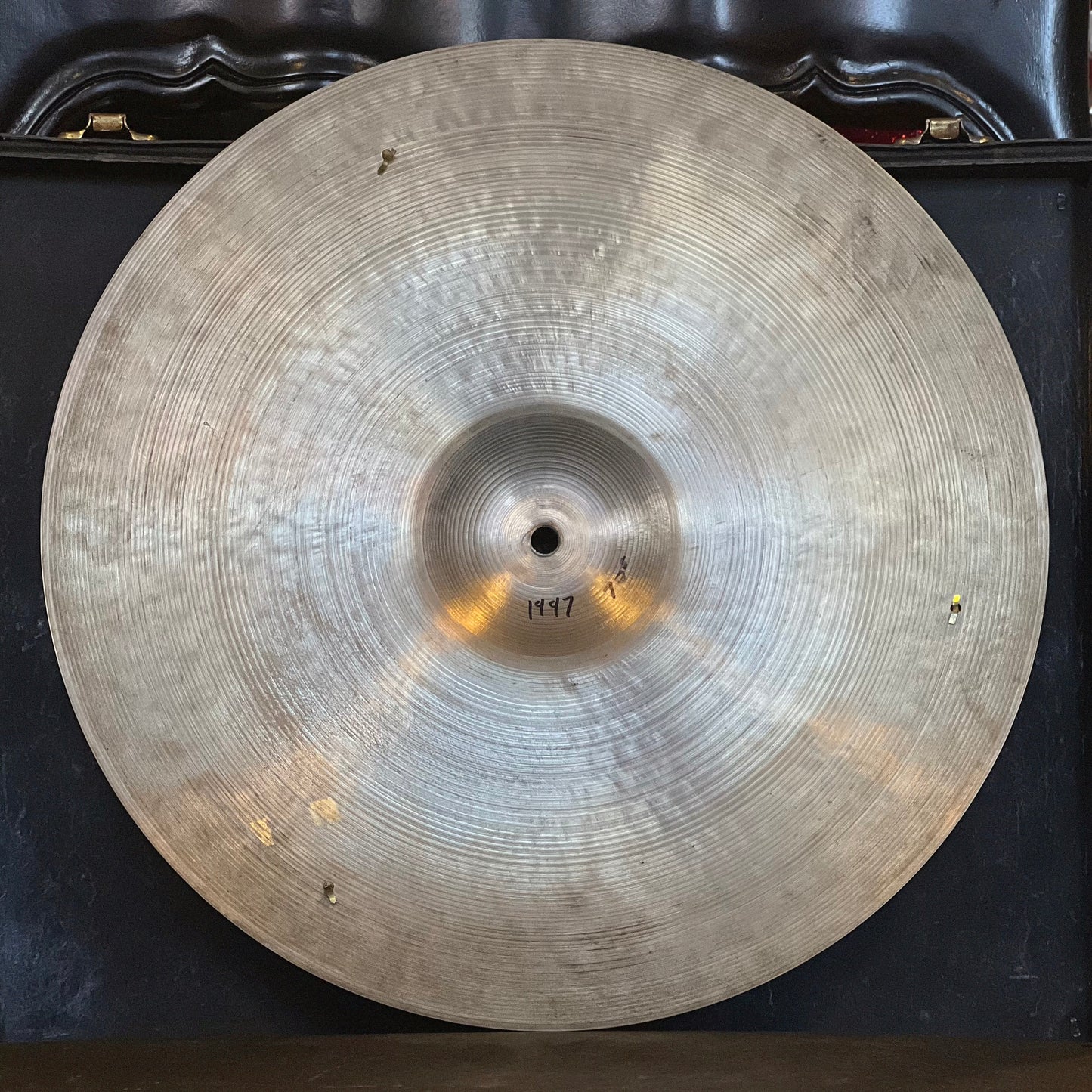 VINTAGE 1970's A. ZIldjian Medium Thin Crash Ride Cymbal w/ Three Rivets - 1447g