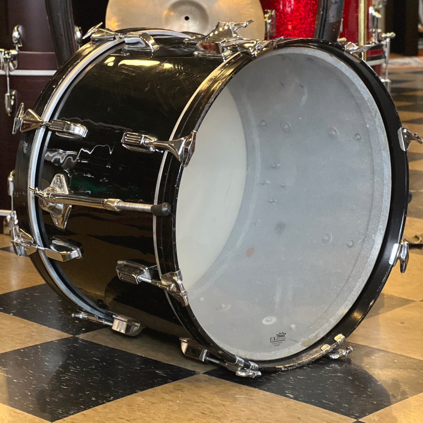 VINTAGE 1960's Duplex 14x20 Bass Drum in Black Wrap