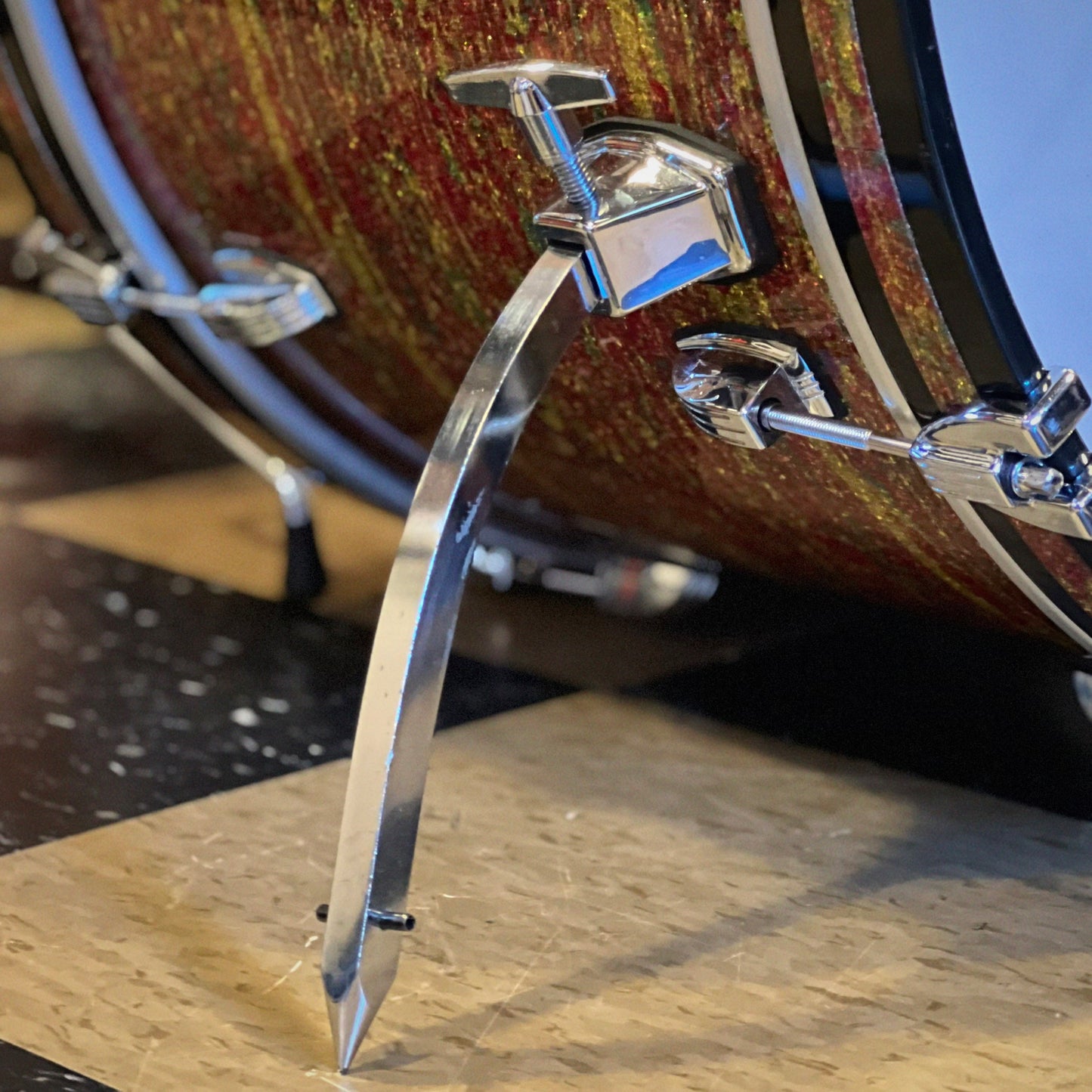 USED Ludwig Limited Edition Classic Maple Drum Set in Citrus Mod Glass Glitter - 14x22, 9x13, 16x16