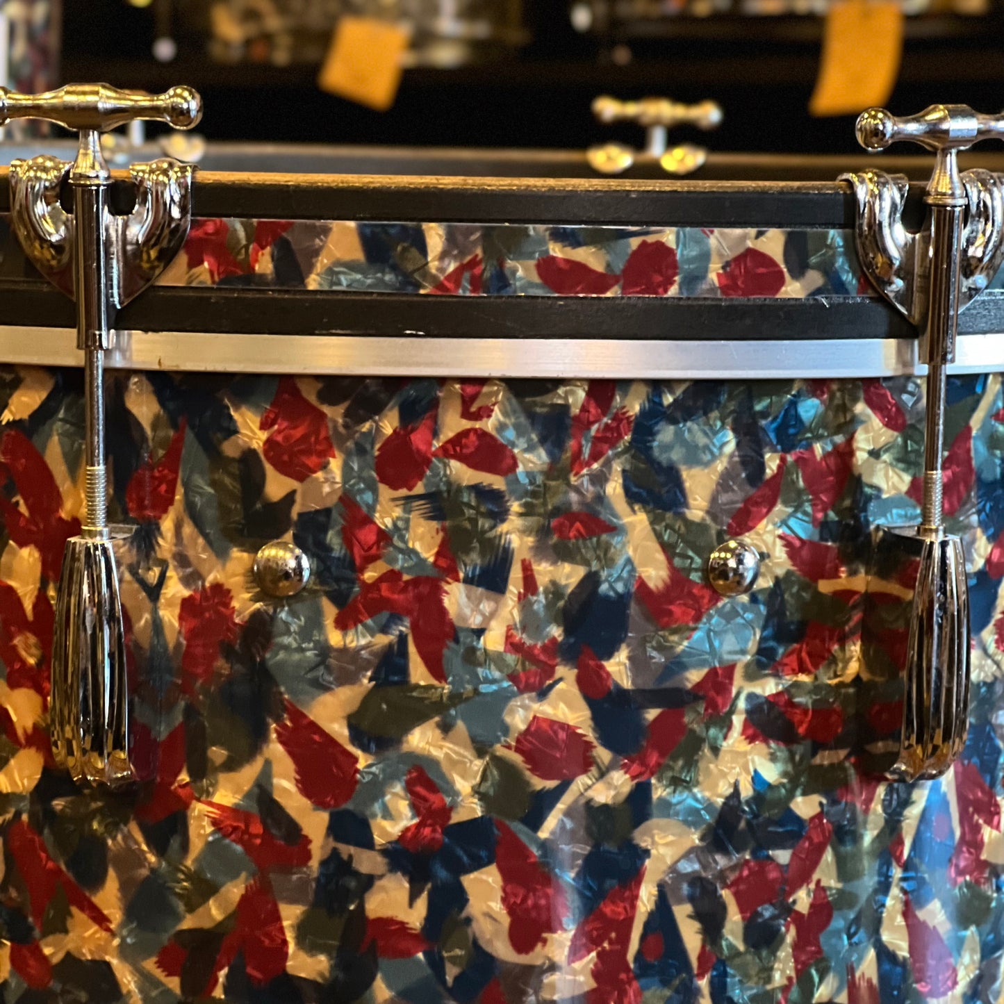 VINTAGE 1950's Slingerland Radioking Rewrapped in Peacock Pearl - 14x20, 9x13, 16x16
