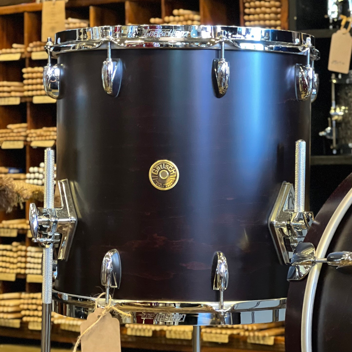 NEW Gretsch Broadkaster Drum Set in Satin Dark Walnut - 14x20, 8x12, 14x14