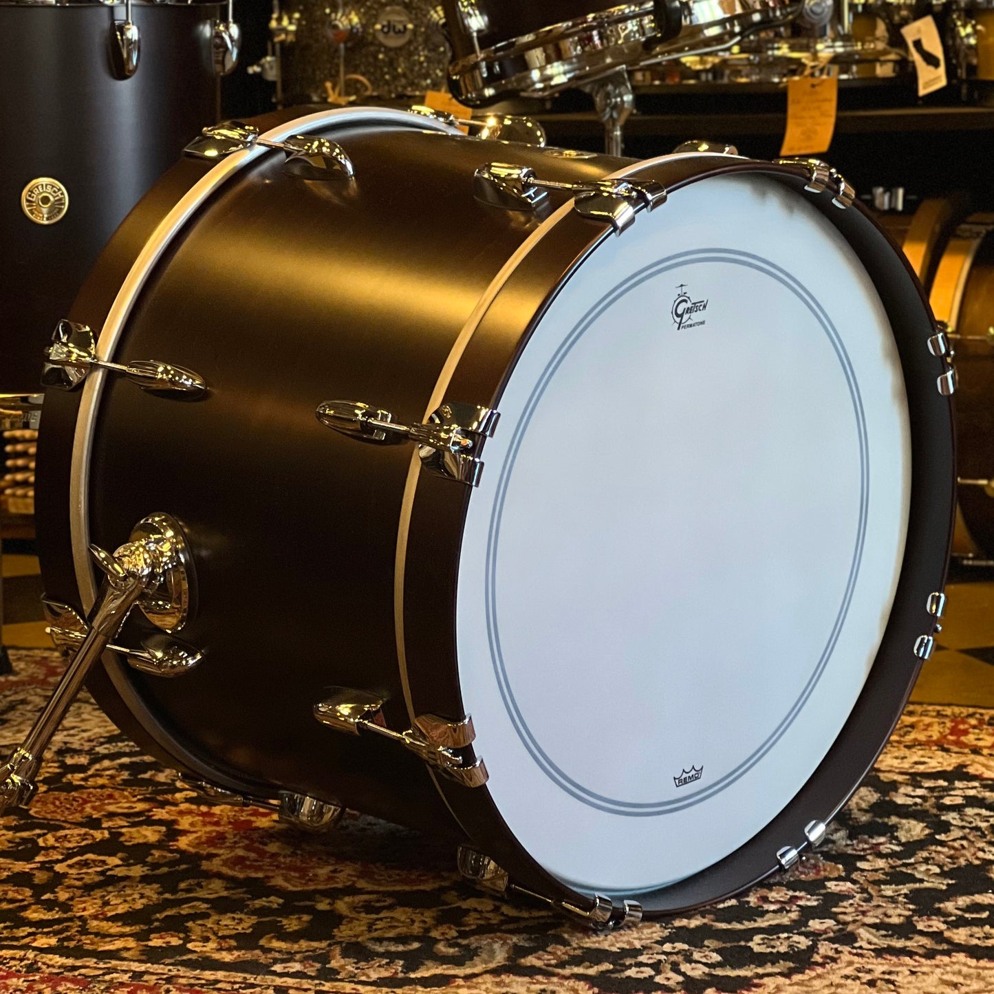 NEW Gretsch Broadkaster Drum Set in Satin Dark Walnut - 14x20, 8x12, 14x14