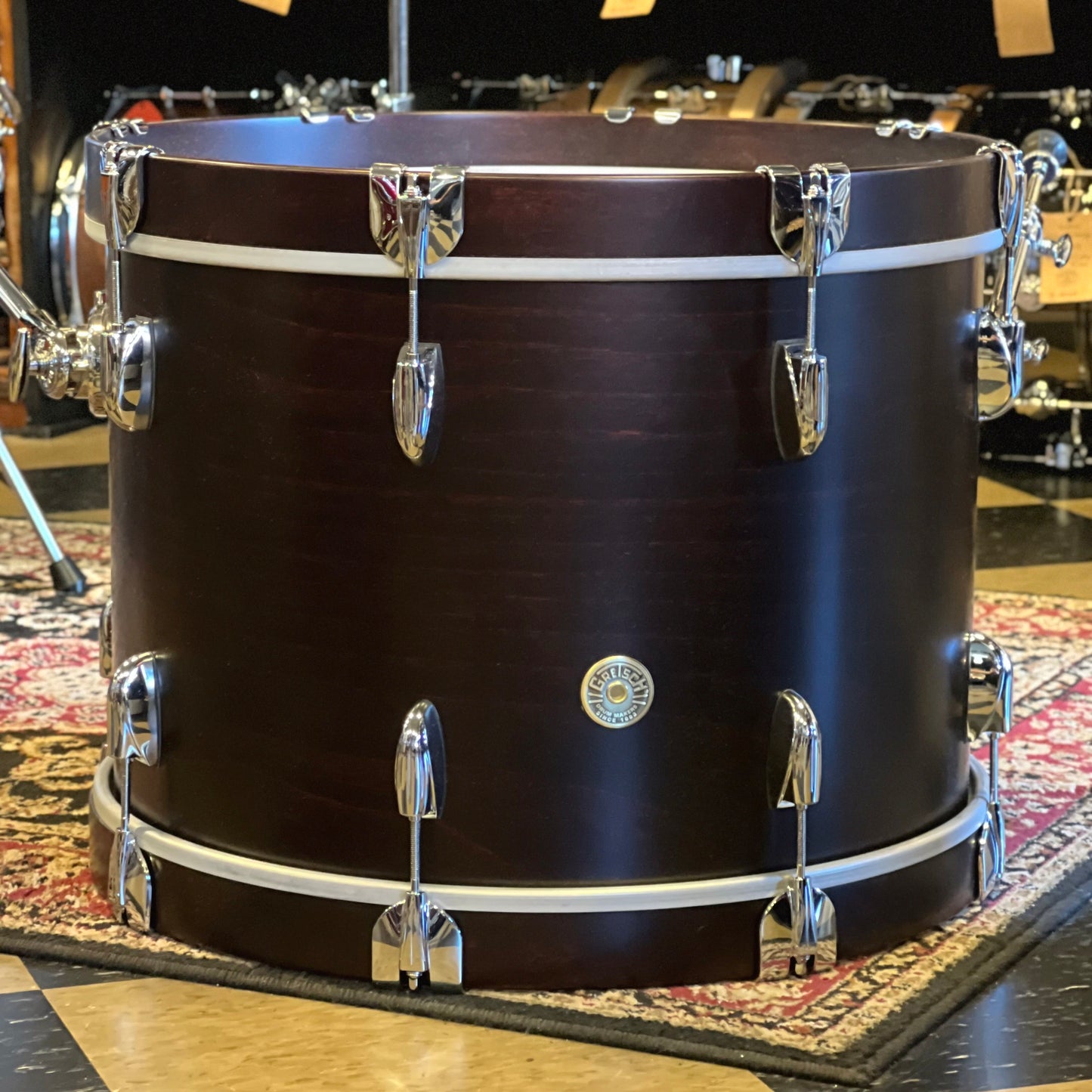 NEW Gretsch Broadkaster Drum Set in Satin Dark Walnut - 14x20, 8x12, 14x14