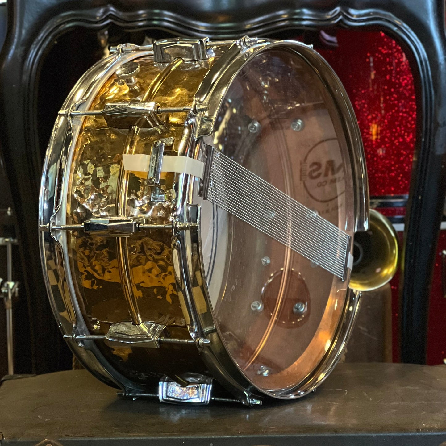 USED 1990's Ludwig 6.5x14 Hammered Bronze Snare Drum