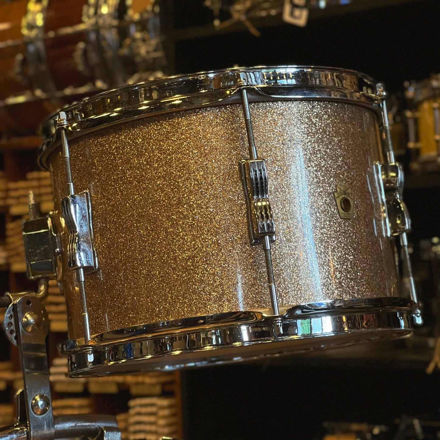 VINTAGE 1960's Ludwig Club Date Two Piece in Champagne Sparkle - 14x20, 8x12
