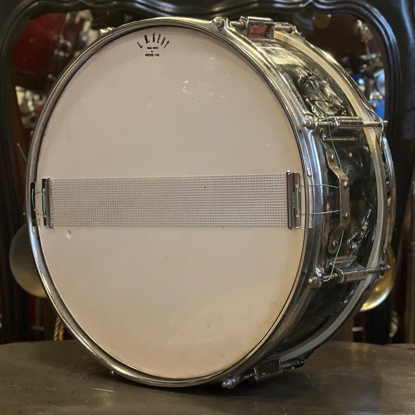 VINTAGE 1960's Kent 5x14 Snare Drum in Black Diamond Pearl