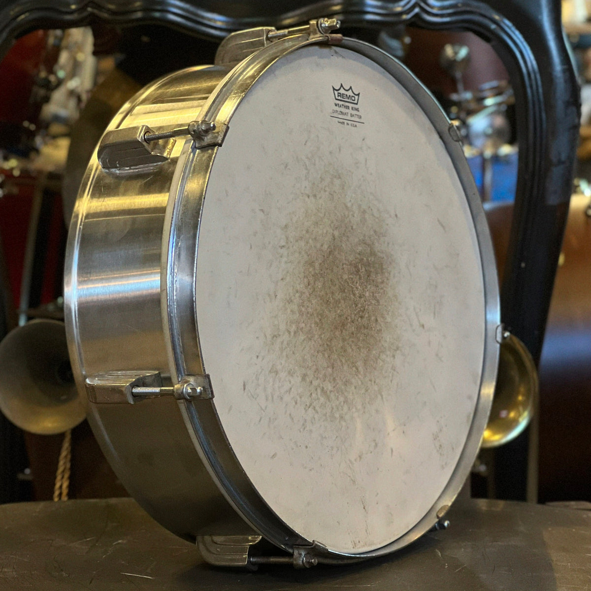 VINTAGE 1930's "Leedy" 14" Timbale 7Lug Badges Drum Shop