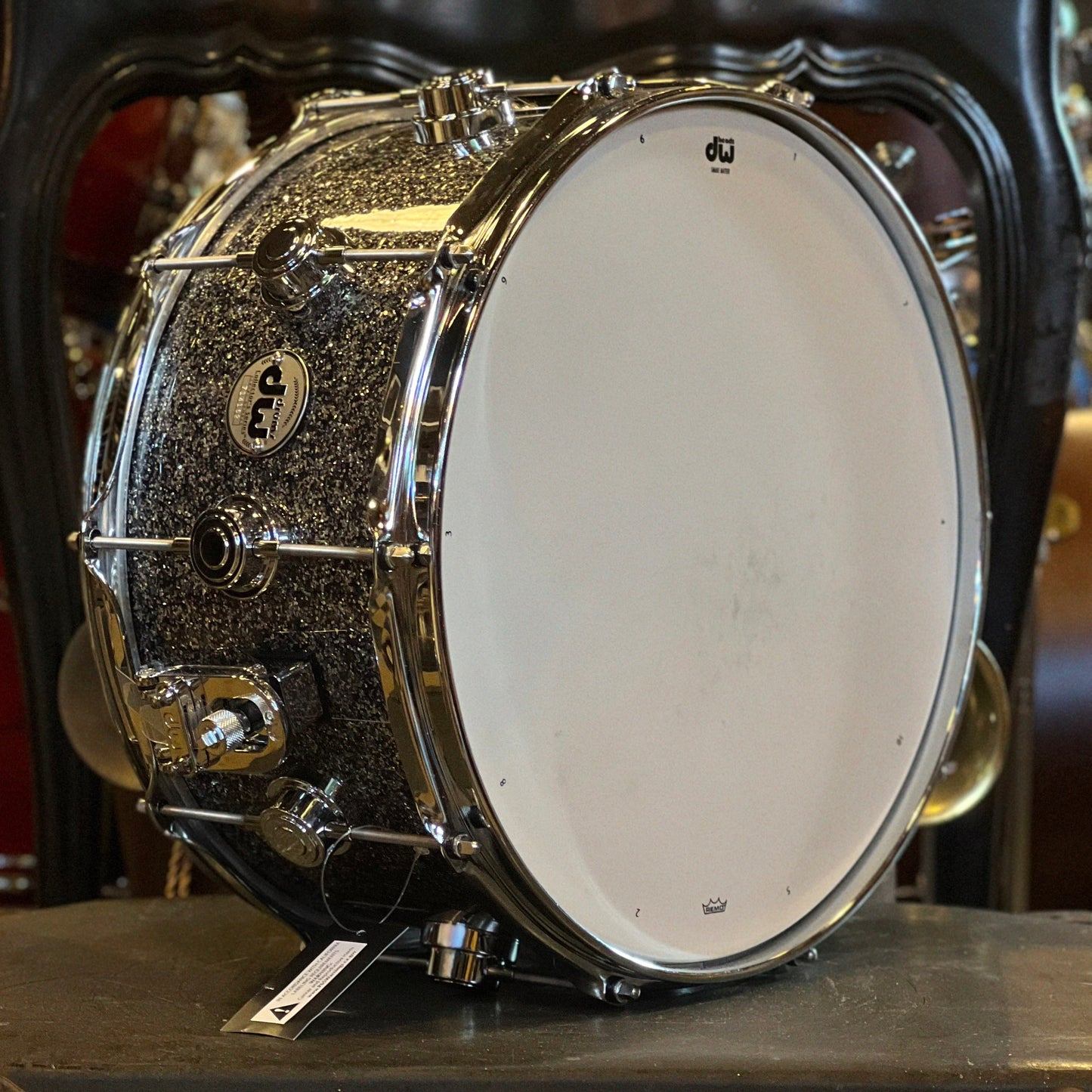 NEW DW Collector's 7x14 Standard Maple Snare Drum in Black Galaxy Finish Ply