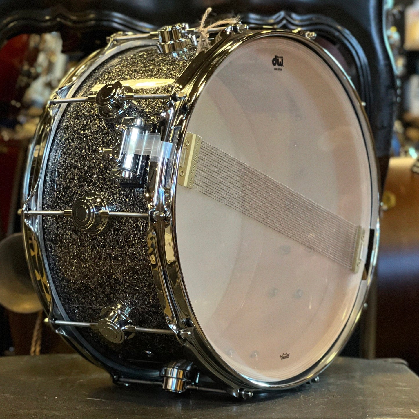 NEW DW Collector's 7x14 Standard Maple Snare Drum in Black Galaxy Finish Ply