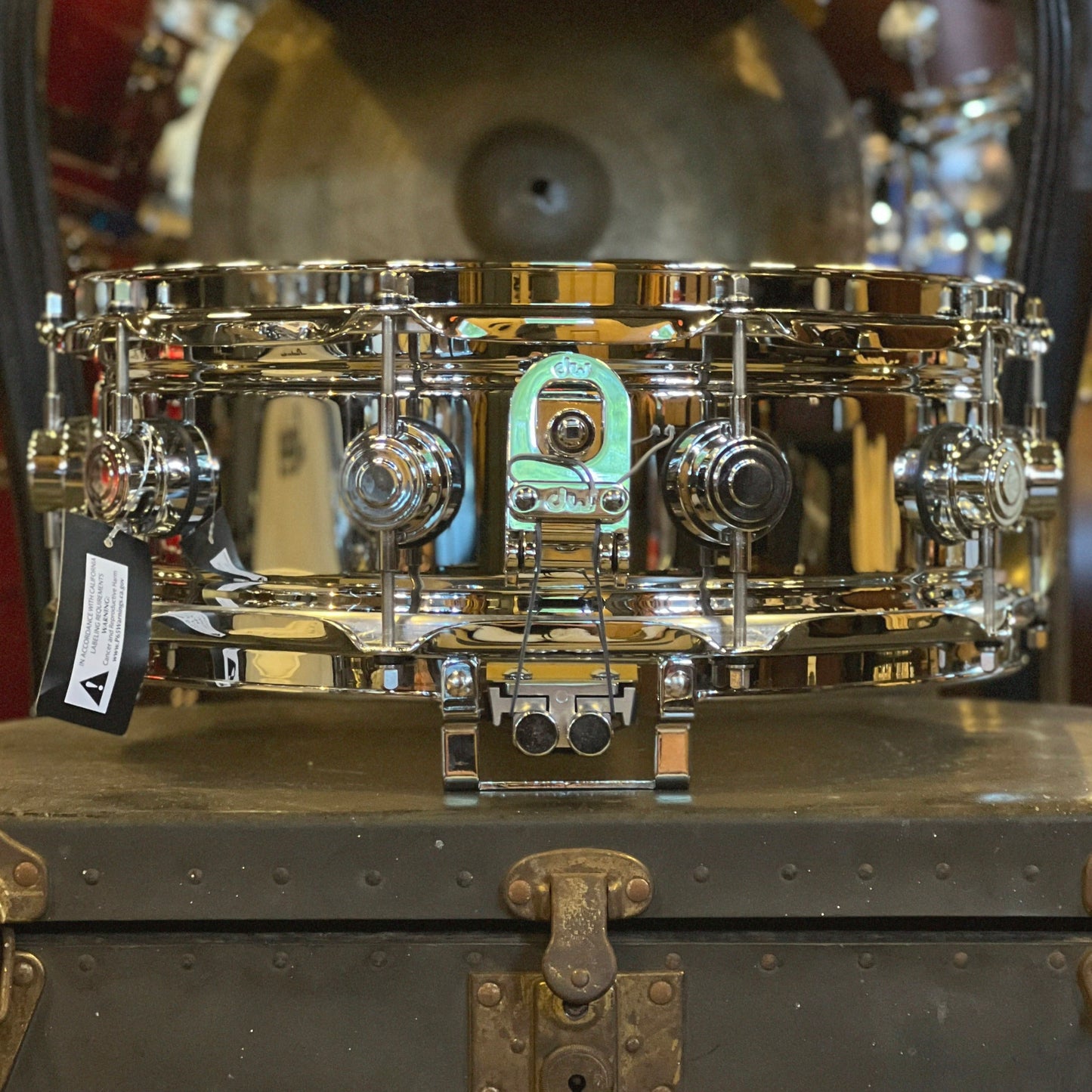 NEW DW 5x14 Collector's Chrome over Brass True Sonic Snare Drum with Chrome Hardware