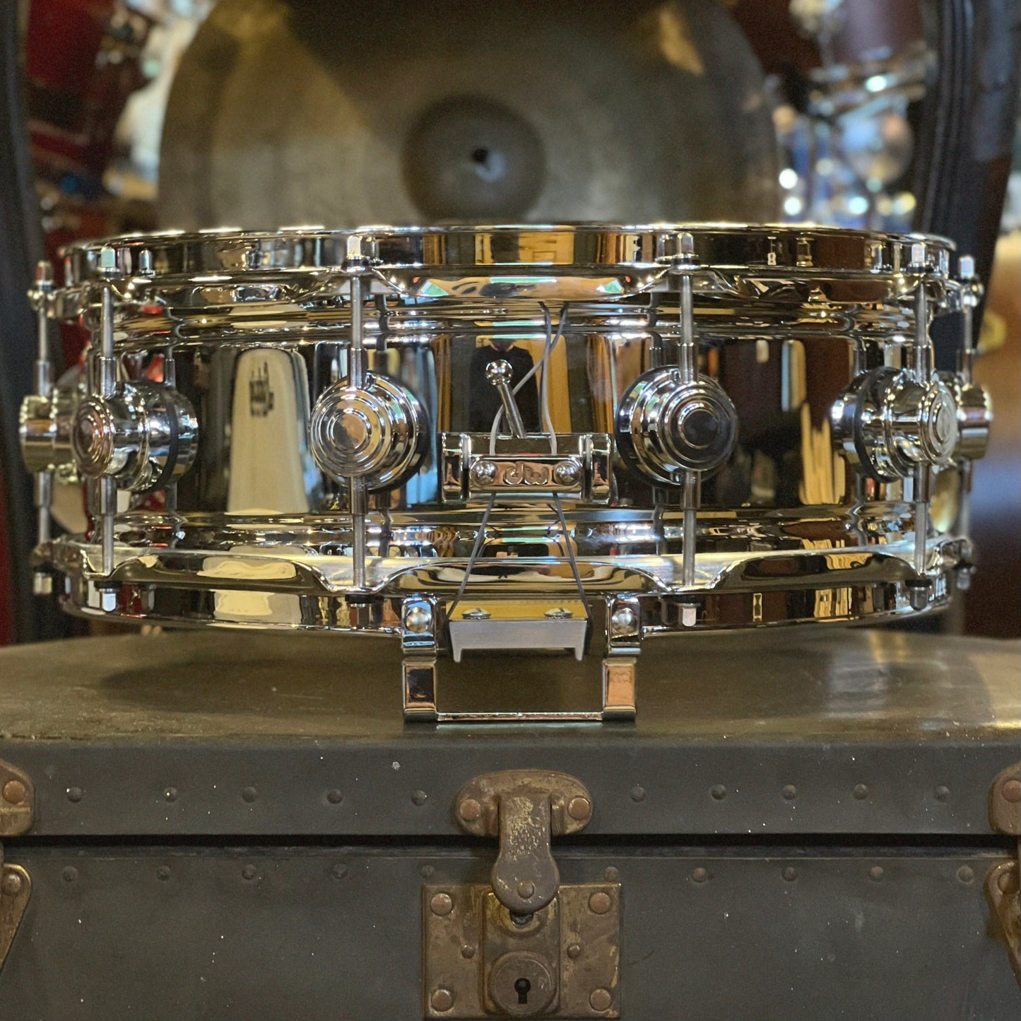 NEW DW 5x14 Collector's Chrome over Brass True Sonic Snare Drum with Chrome Hardware