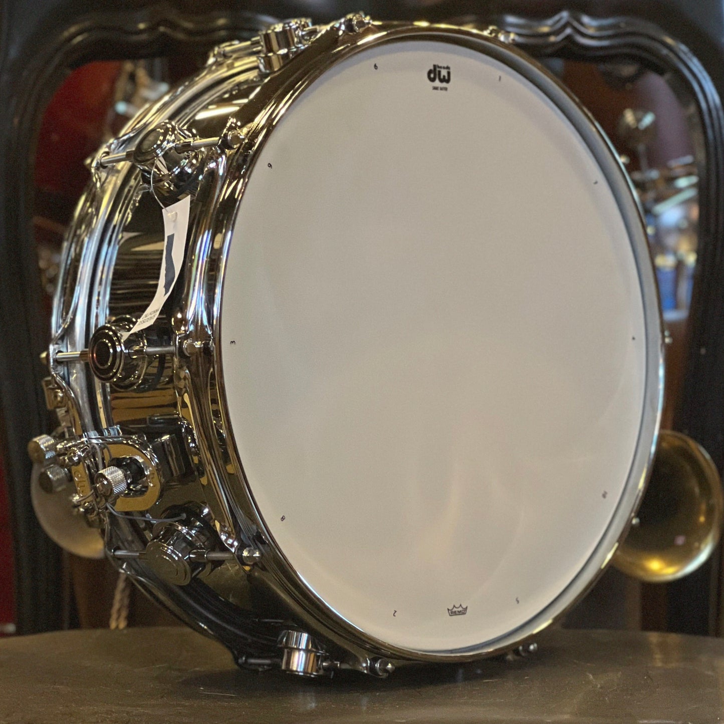 NEW DW 5x14 Collector's Chrome over Brass True Sonic Snare Drum with Chrome Hardware