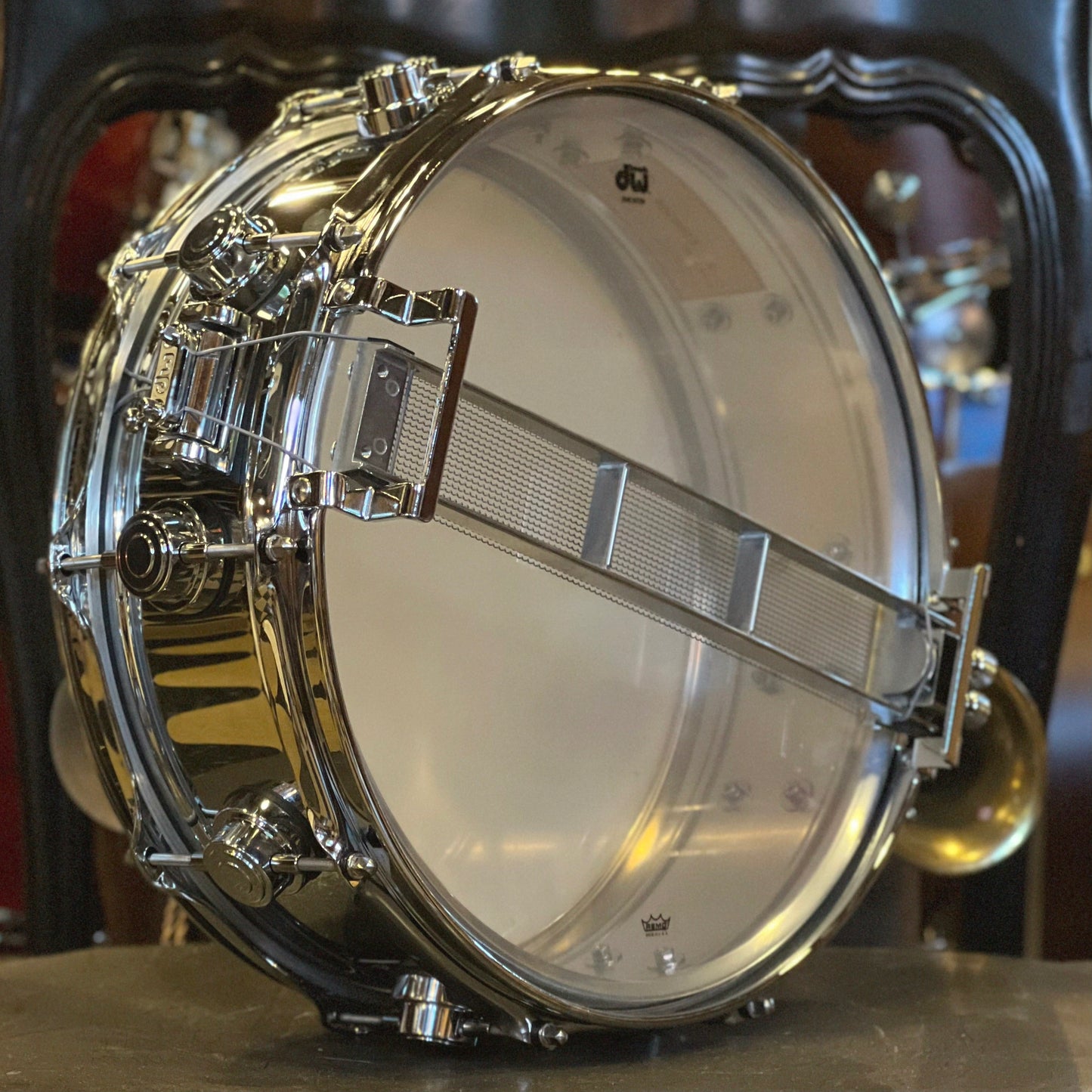 NEW DW 5x14 Collector's Chrome over Brass True Sonic Snare Drum with Chrome Hardware