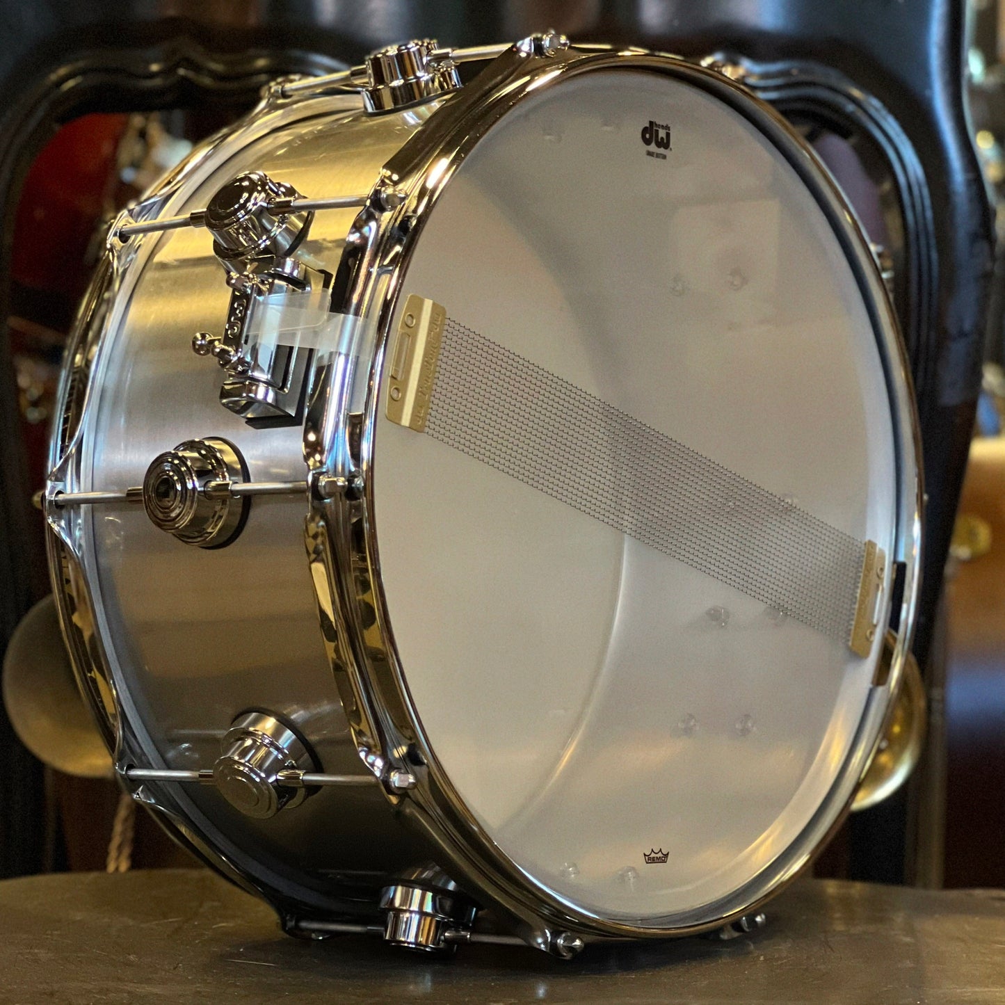 NEW DW 6.5x14 Collector's Thin Aluminum Snare Drum with Chrome Hardware
