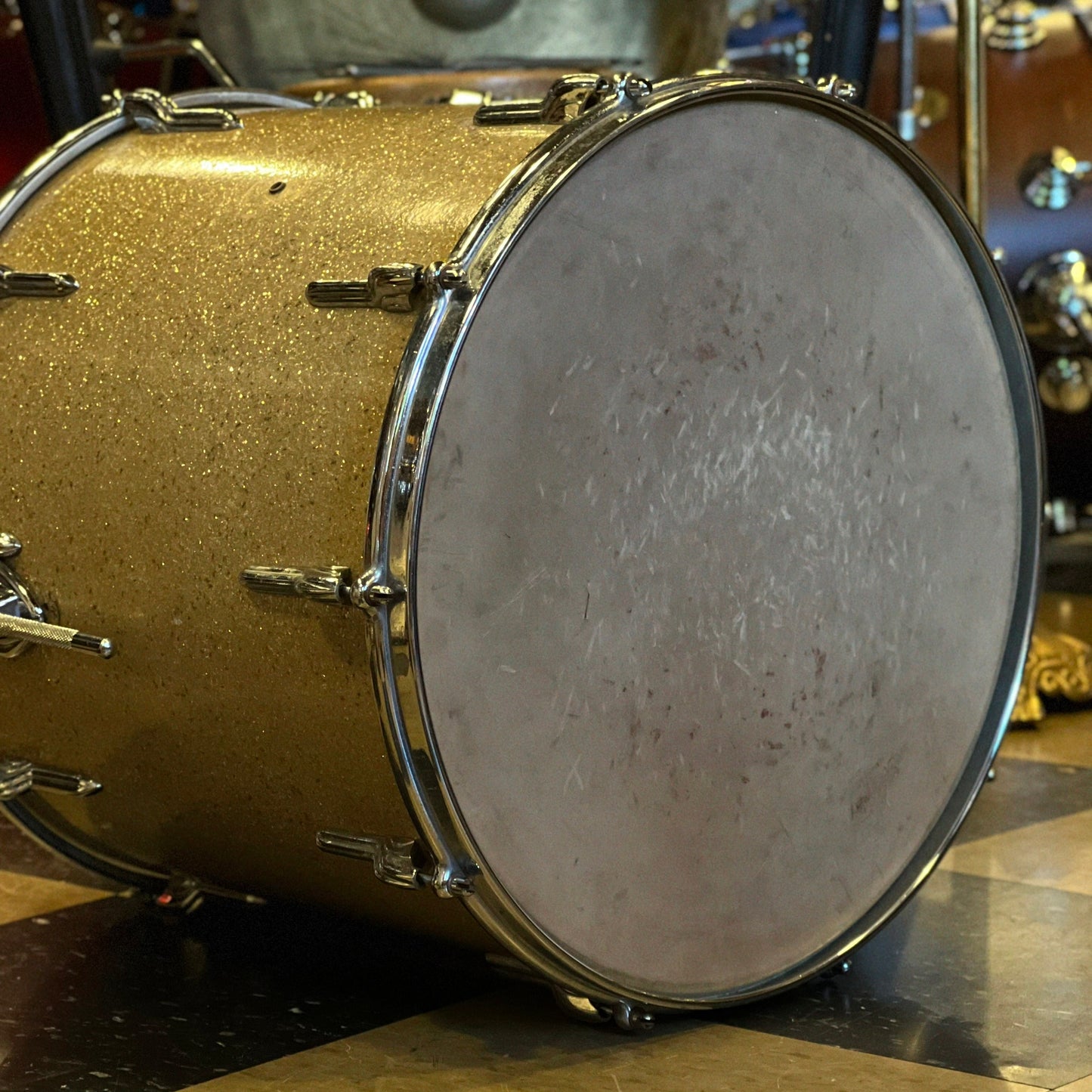 VINTAGE 1950's Premier Big Band Outfit in Champagne Sparkle - 14x22, 8x12, 16x16, & 5x14