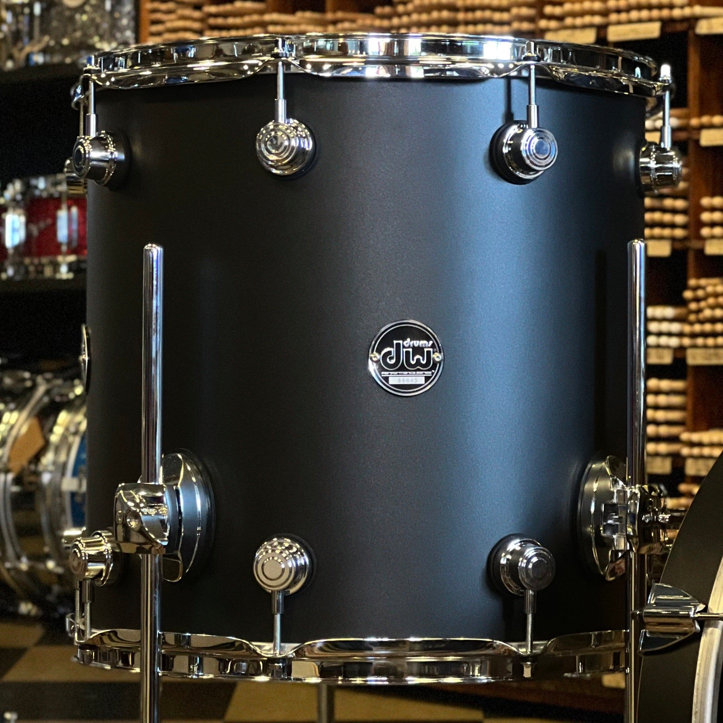 NEW Floor Model DW Performance Series Drum Set in Satin Charcoal Metallic - 14x18, 8x12, 14x14