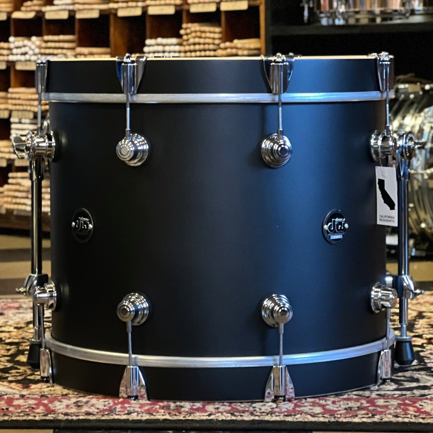 NEW Floor Model DW Performance Series Drum Set in Satin Charcoal Metallic - 14x18, 8x12, 14x14