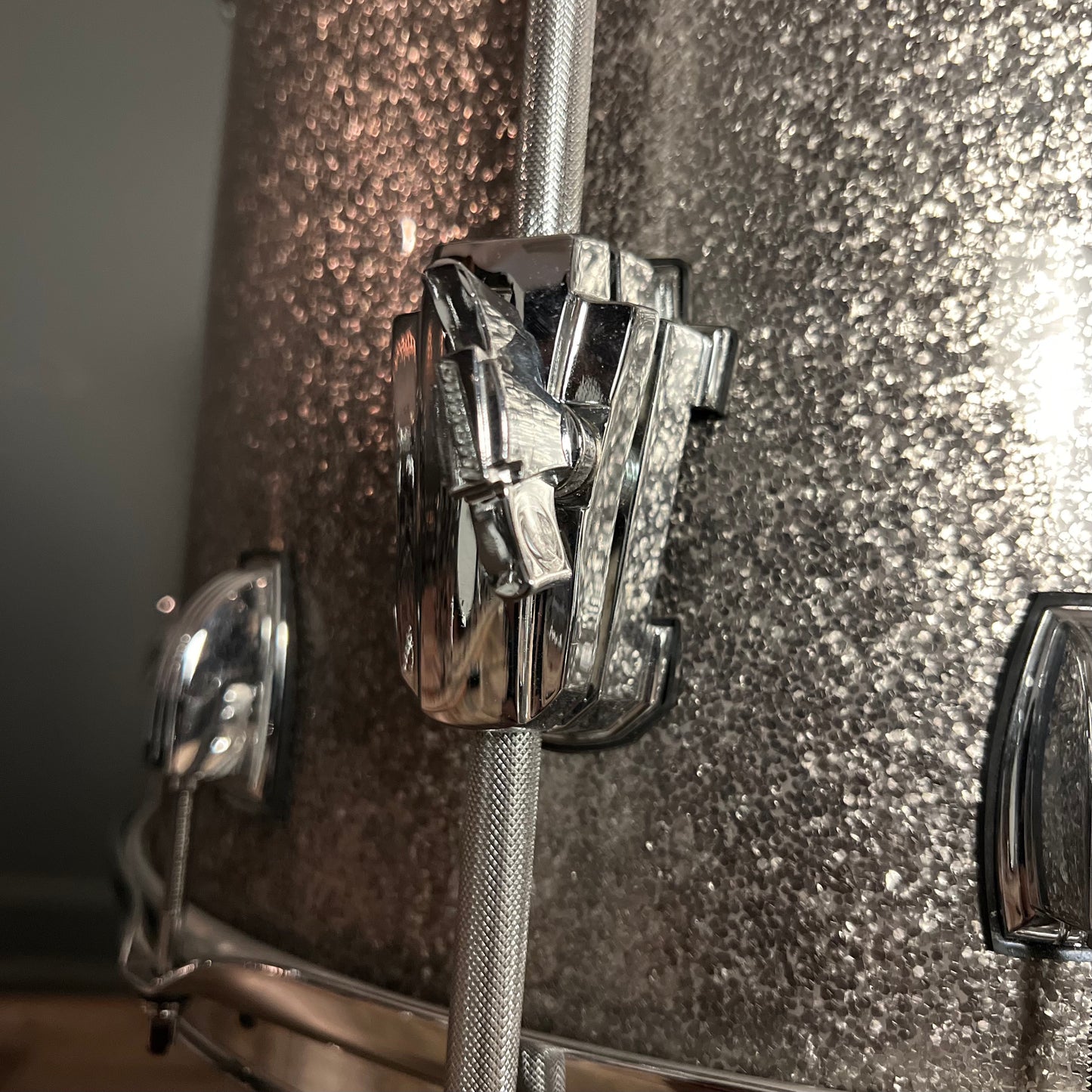 USED Ludwig Classic Maple Drum Set in Titanium Glitter - 18x22, 9x12, 14x16