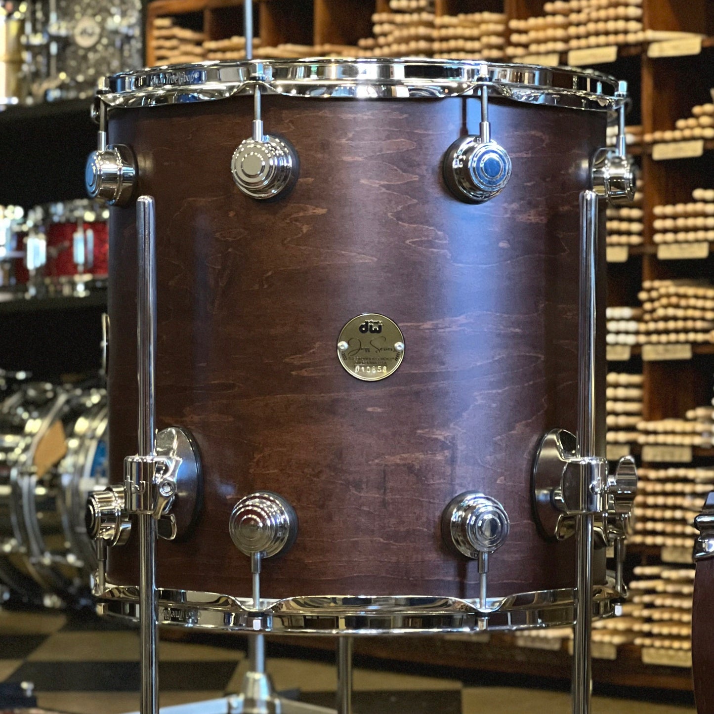 NEW DW Collector's Jazz Series Maple/Gum Drum Set in Mahogany Satin Oil - 14x18, 8x12, 14x14 & 5.5x14