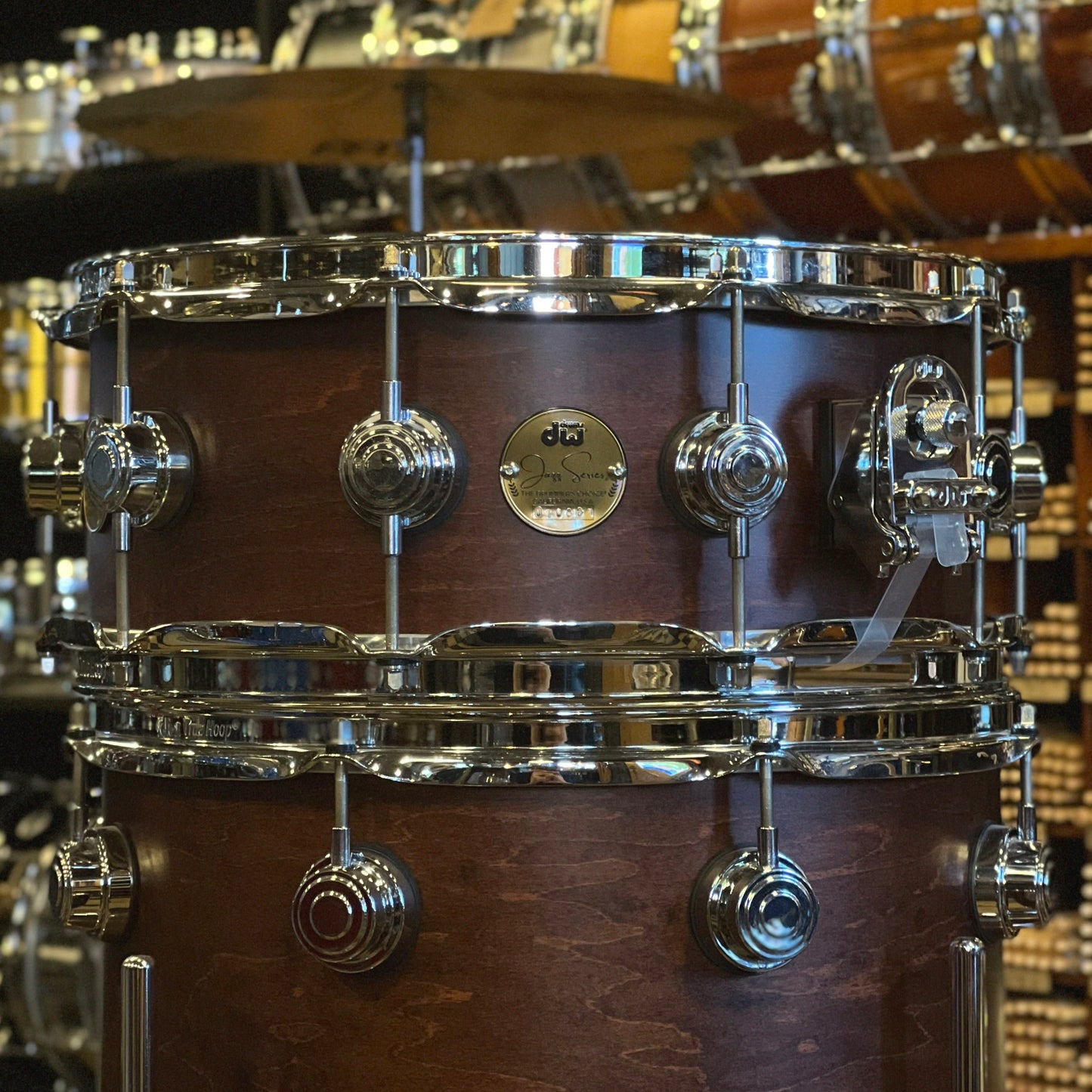 NEW DW Collector's Jazz Series Maple/Gum Drum Set in Mahogany Satin Oil - 14x18, 8x12, 14x14 & 5.5x14