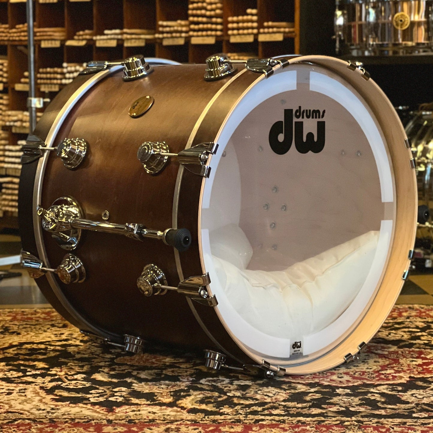 NEW DW Collector's Jazz Series Maple/Gum Drum Set in Mahogany Satin Oil - 14x18, 8x12, 14x14 & 5.5x14