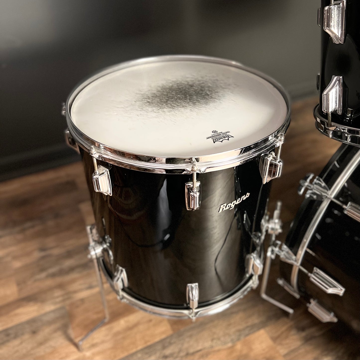 VINTAGE 1960-1969 Rogers Drum Set in Black - 14x22, 8x12, 9x13, 16x16