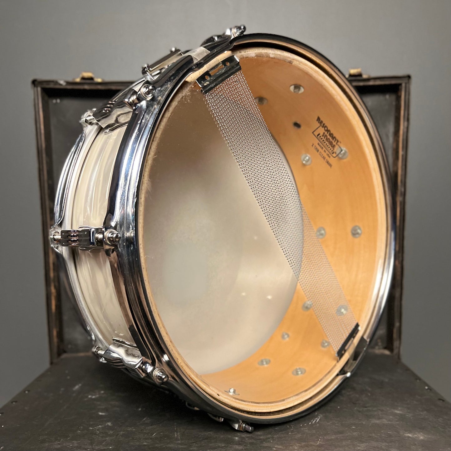 VINTAGE 1988 Ludwig 5x14 Classic Snare Drum in White Marine Pearl