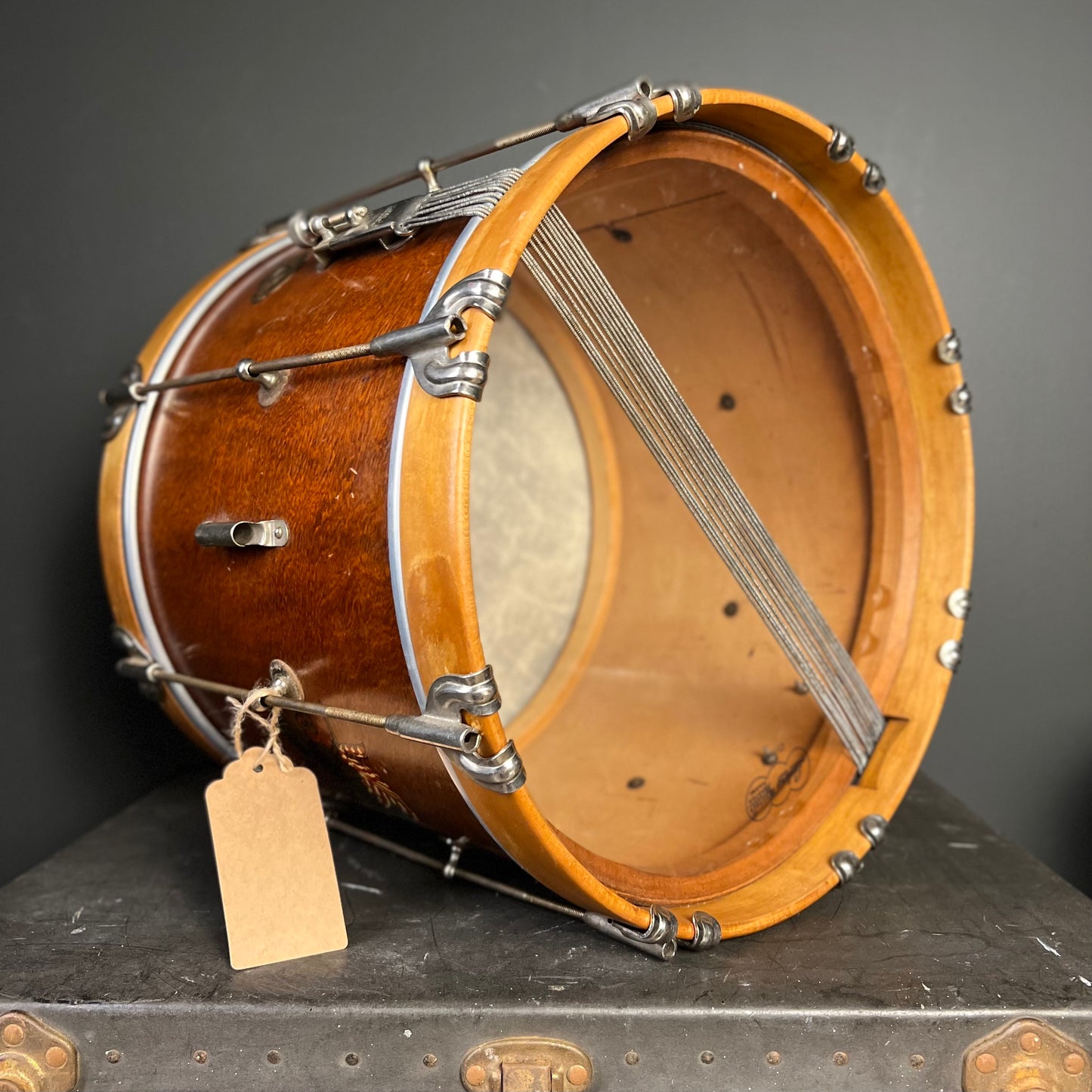 VINTAGE 1950s Slingerland 10x14 Legion Heir Marching Snare Drum in Mahogany