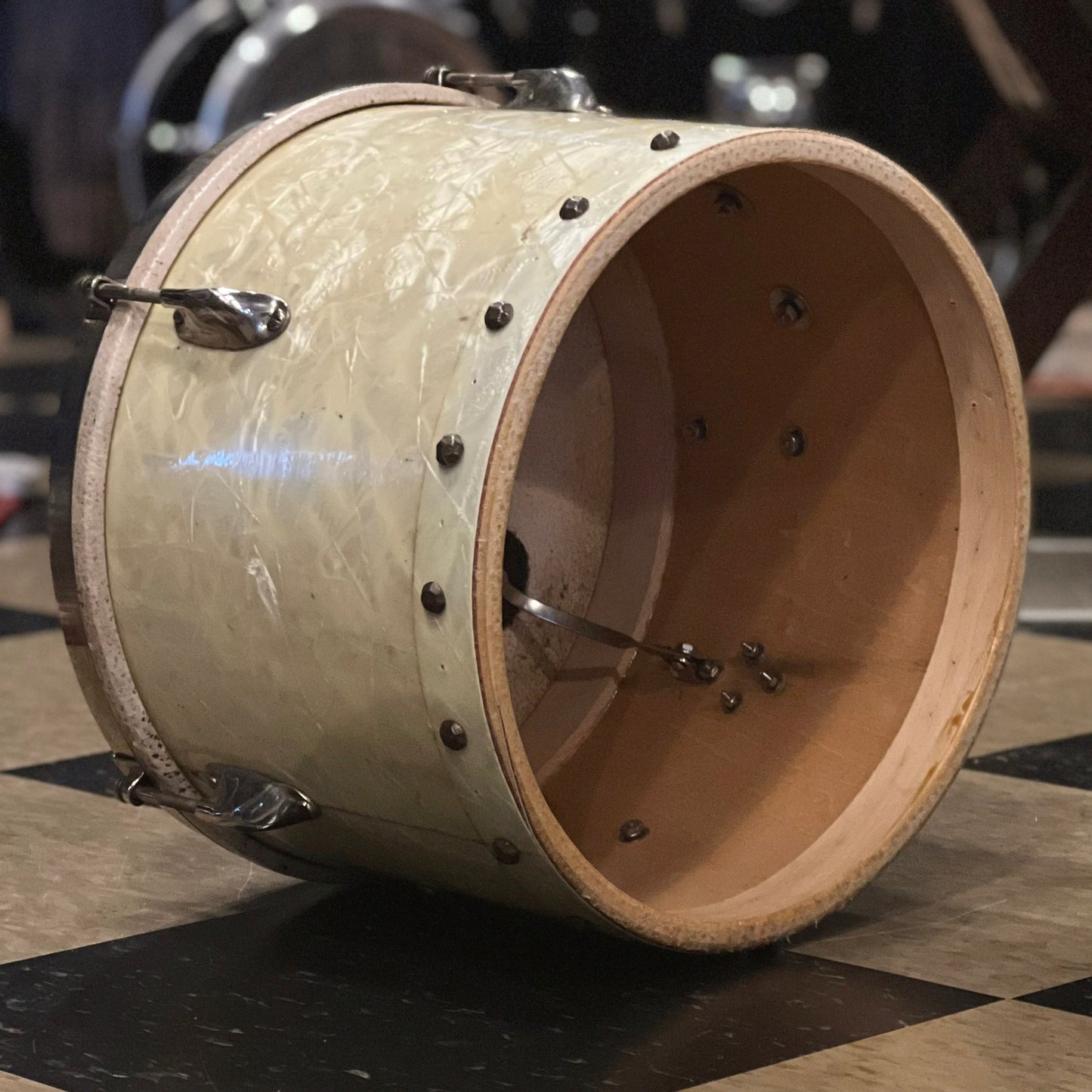 VINTAGE 1930's WFL 8x12 Zephyr Lug Tunable Tom