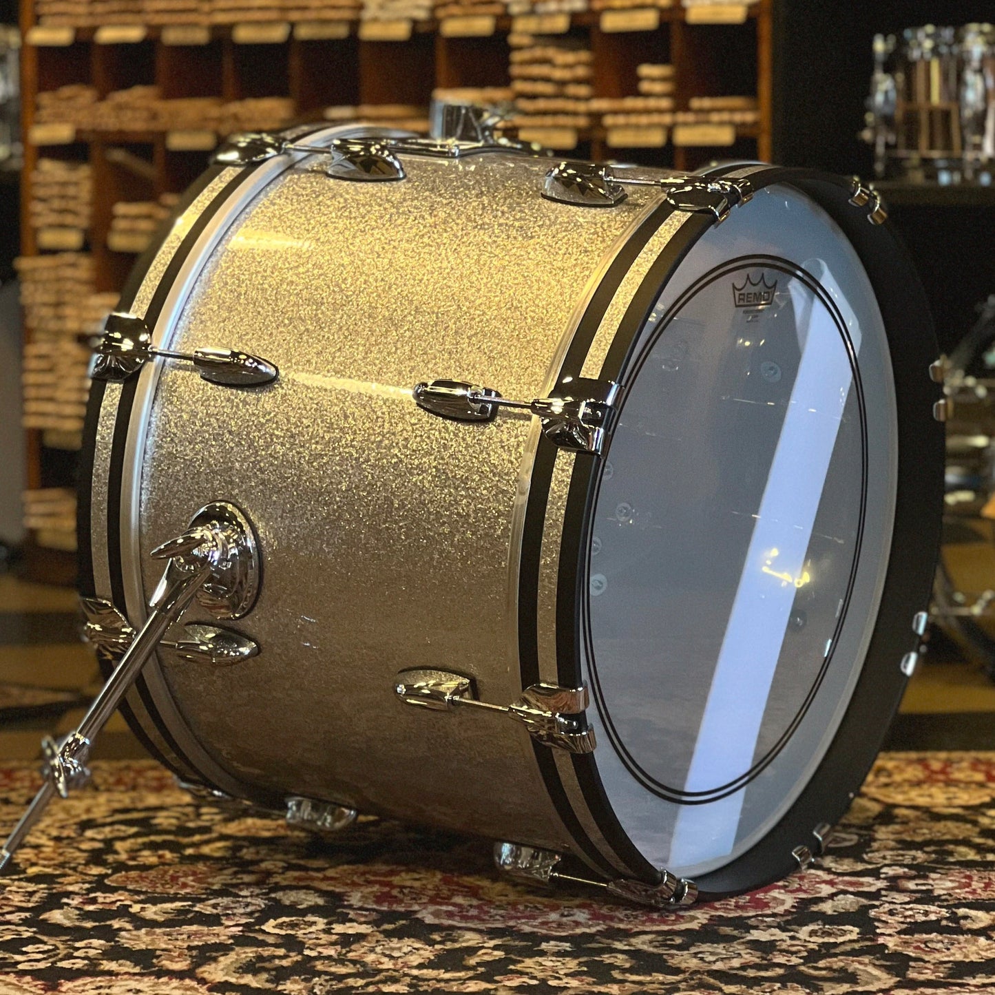 USED 2021 Gretsch Brooklyn Drum Set in Silver Sparkle - 14x20, 8x12, 16x16
