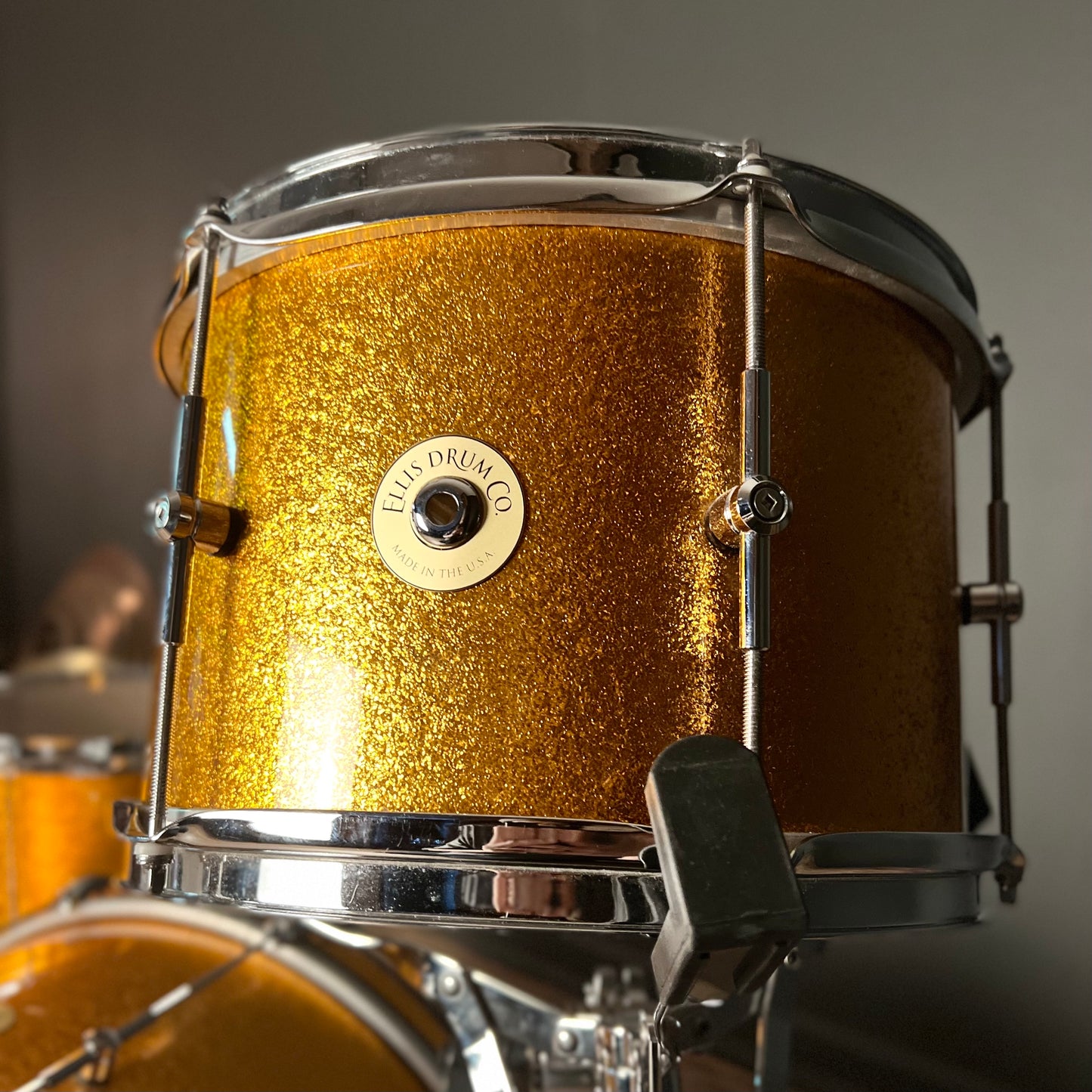 USED Ellis Drum Co. Drum Set in Gold Sparkle - 14x20, 8x12, 14x14